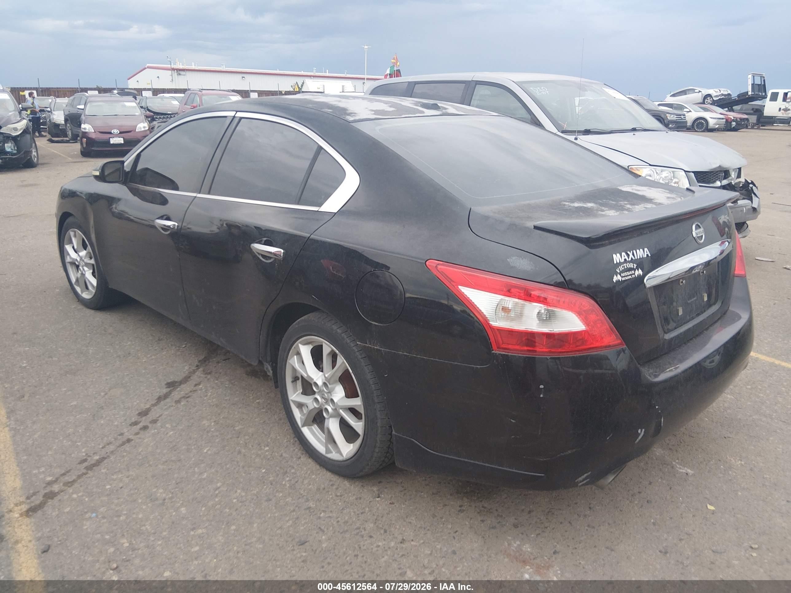2009 Nissan Maxima 3.5 Sv Black vin: 1N4AA51E99C855774