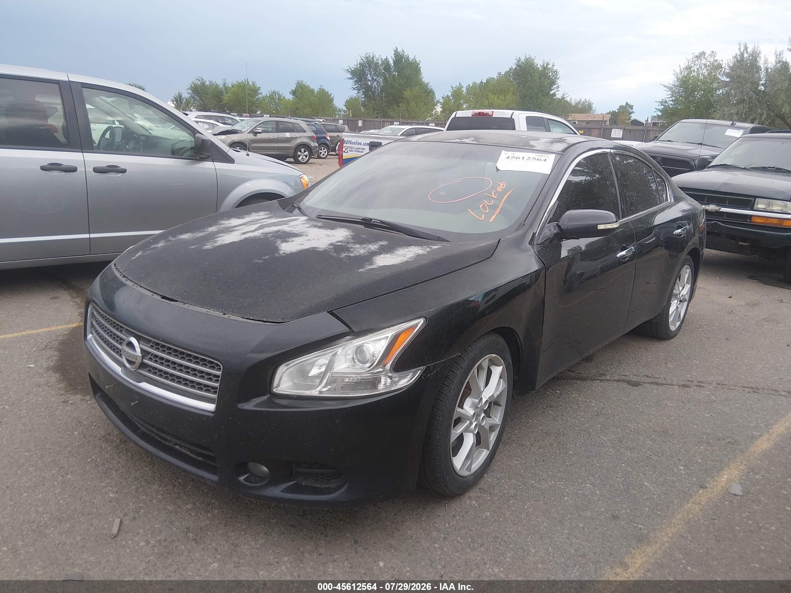 2009 Nissan Maxima 3.5 Sv Black vin: 1N4AA51E99C855774