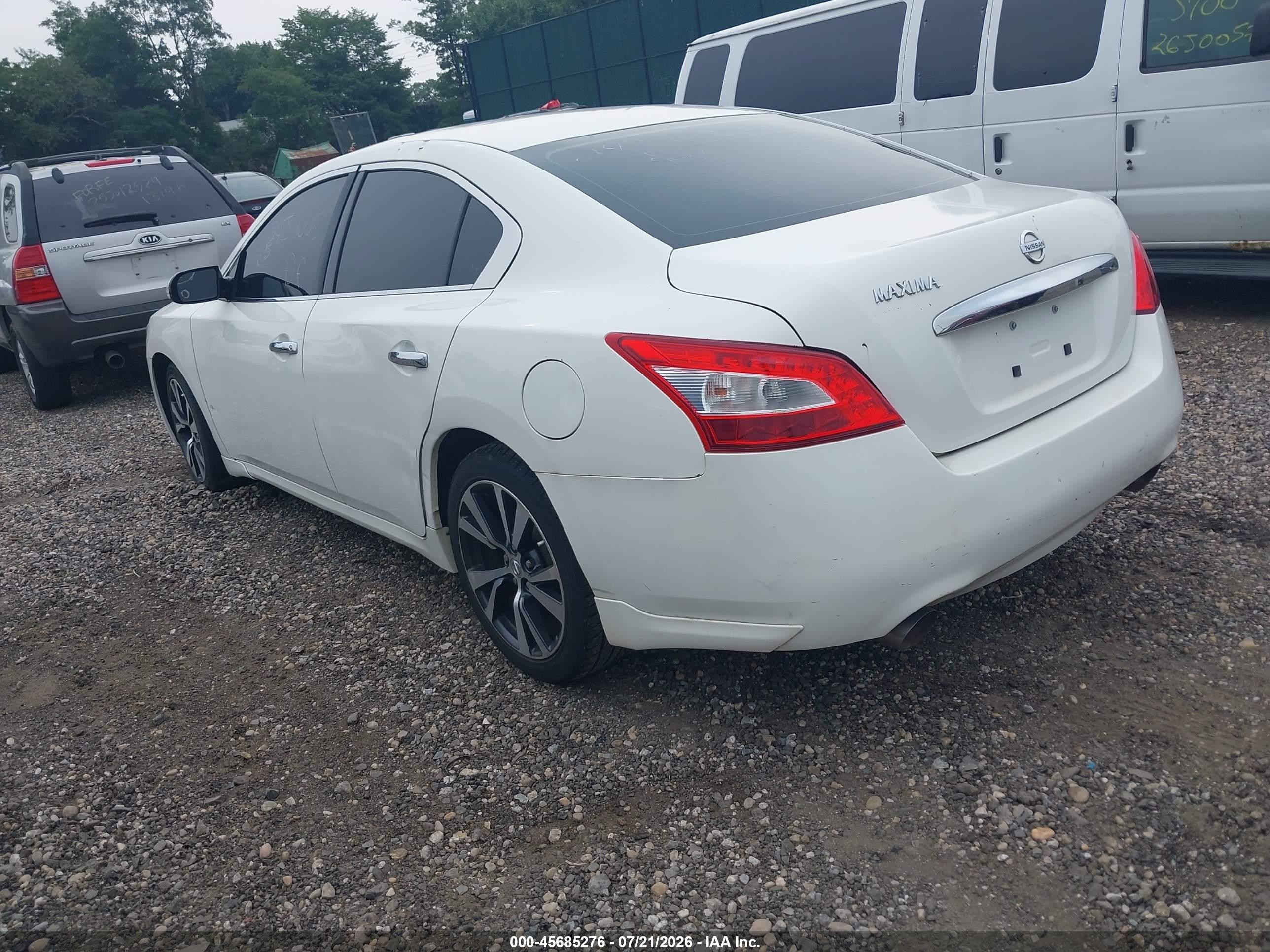 2009 Nissan Maxima 3.5 Sv White vin: 1N4AA51E99C860070