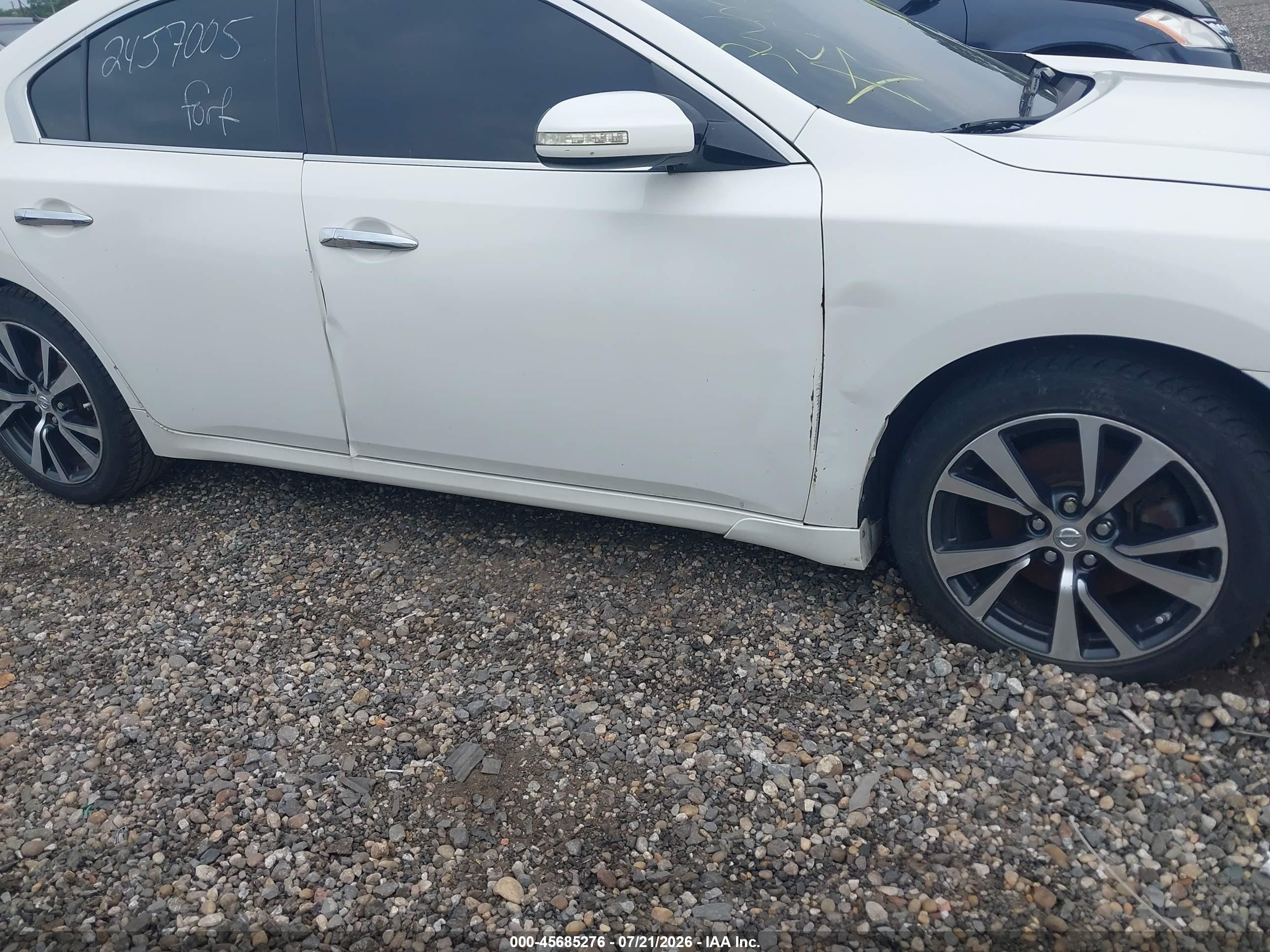 2009 Nissan Maxima 3.5 Sv White vin: 1N4AA51E99C860070