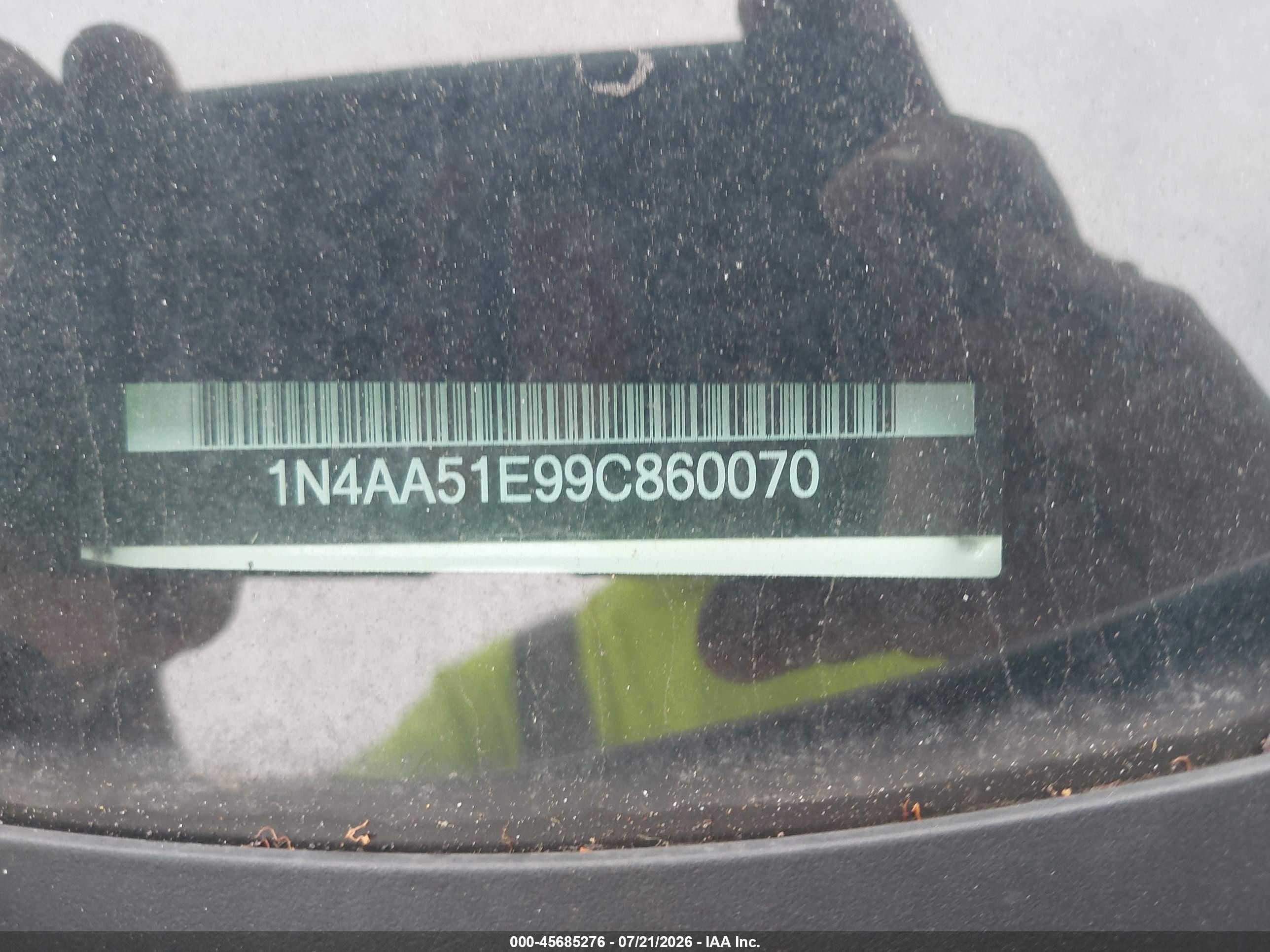 2009 Nissan Maxima 3.5 Sv White vin: 1N4AA51E99C860070
