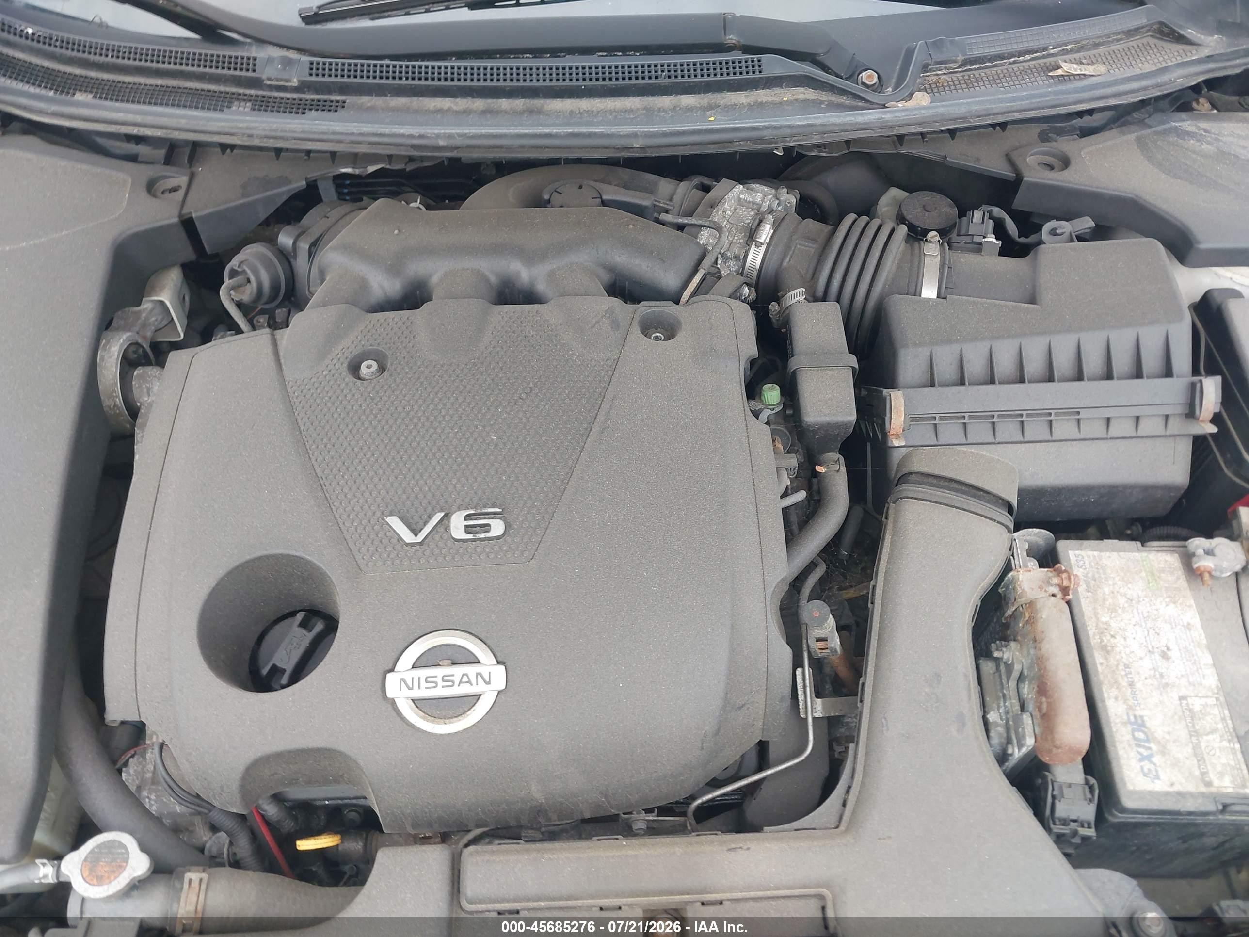 2009 Nissan Maxima 3.5 Sv White vin: 1N4AA51E99C860070