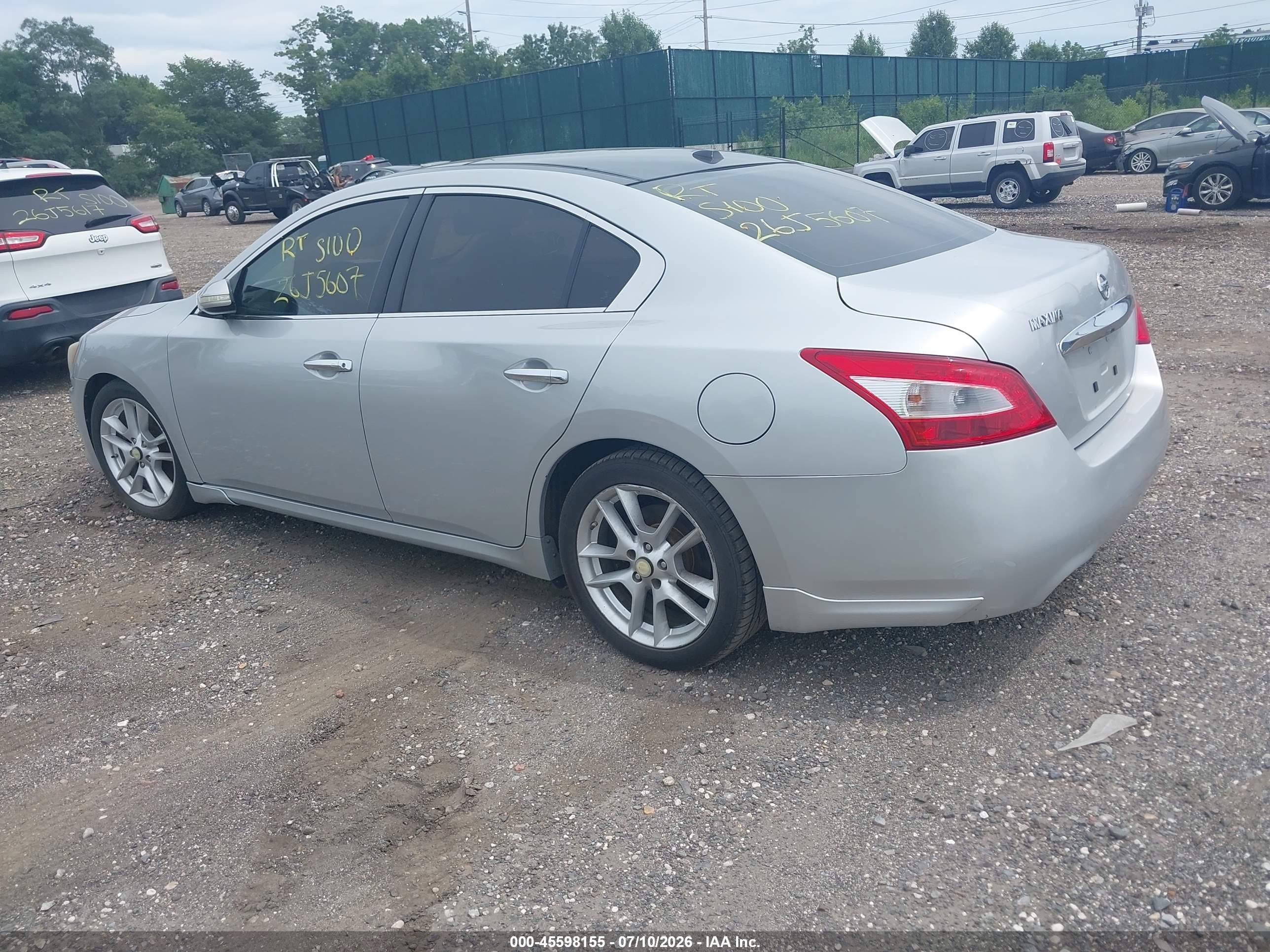 2009 Nissan Maxima 3.5 Sv Silver vin: 1N4AA51EX9C803375