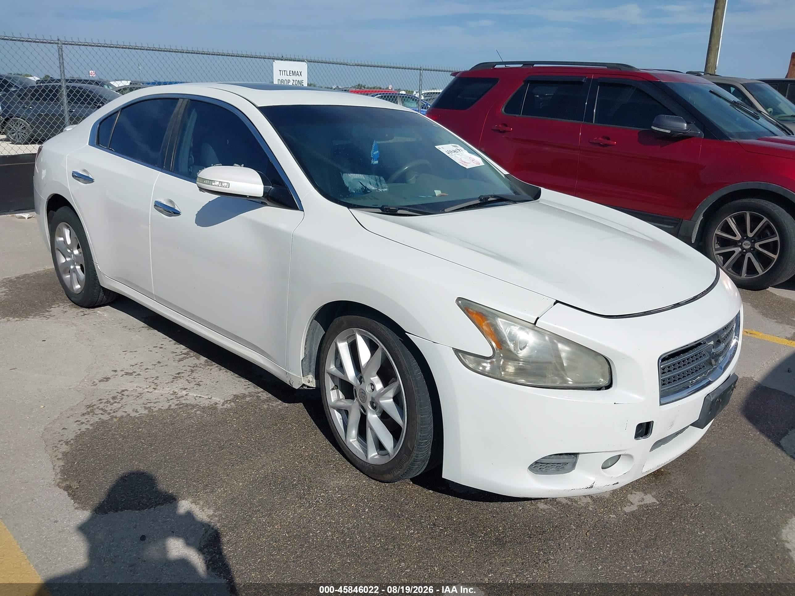 2009 Nissan Maxima 3.5 Sv White vin: 1N4AA51EX9C814733