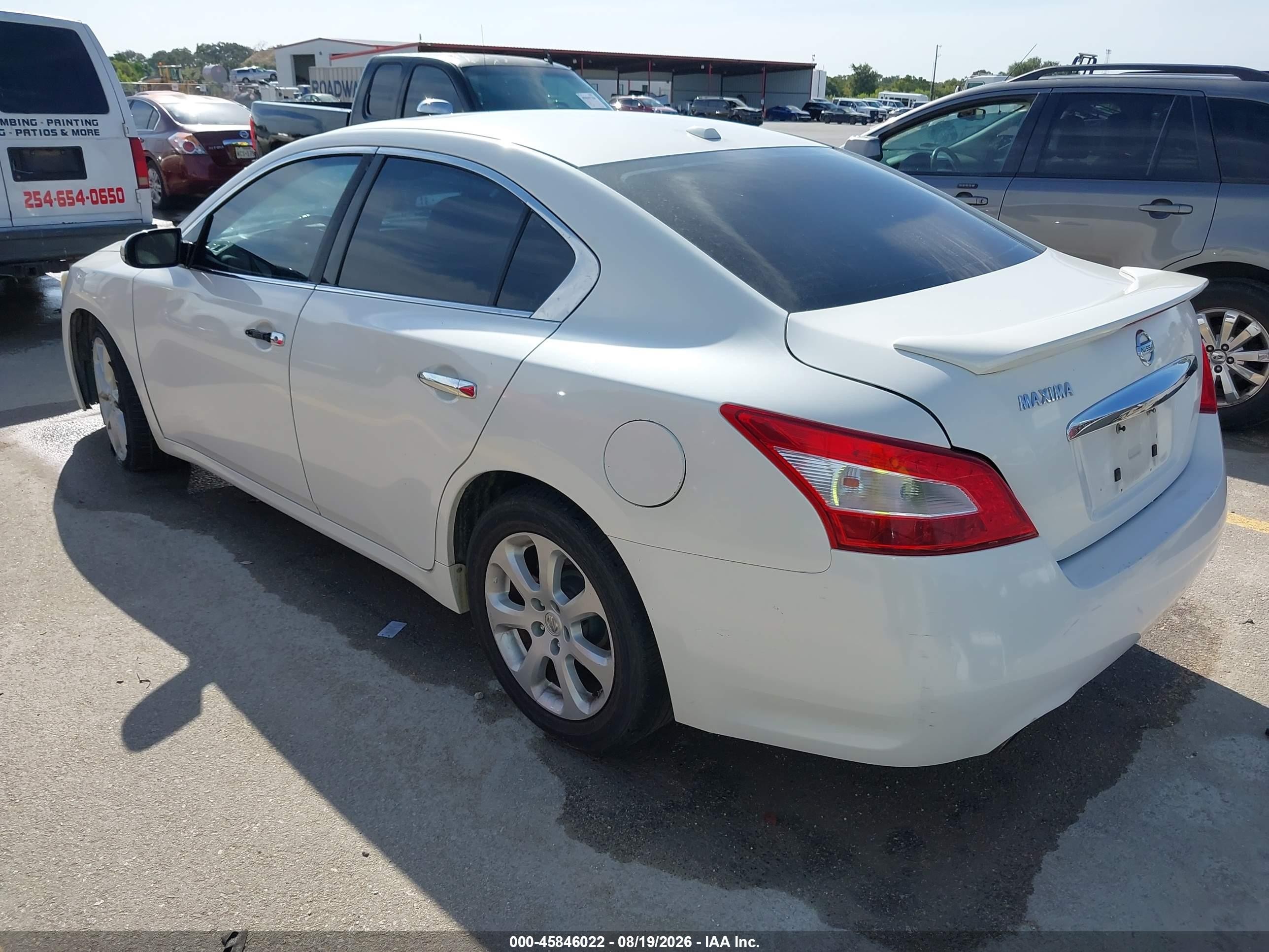 2009 Nissan Maxima 3.5 Sv White vin: 1N4AA51EX9C814733