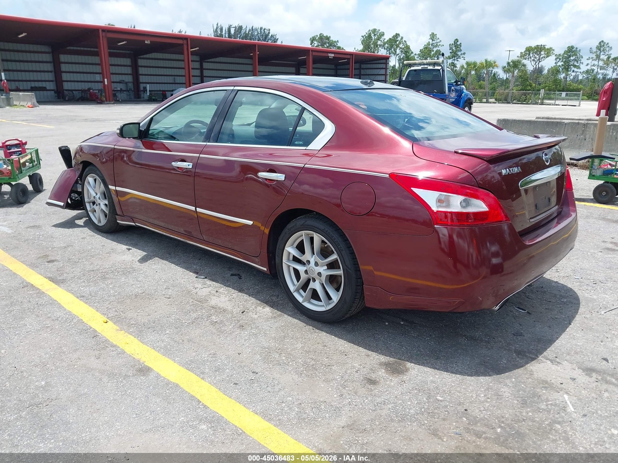 2009 Nissan Maxima 3.5 Sv Бордовый vin: 1N4AA51EX9C828907