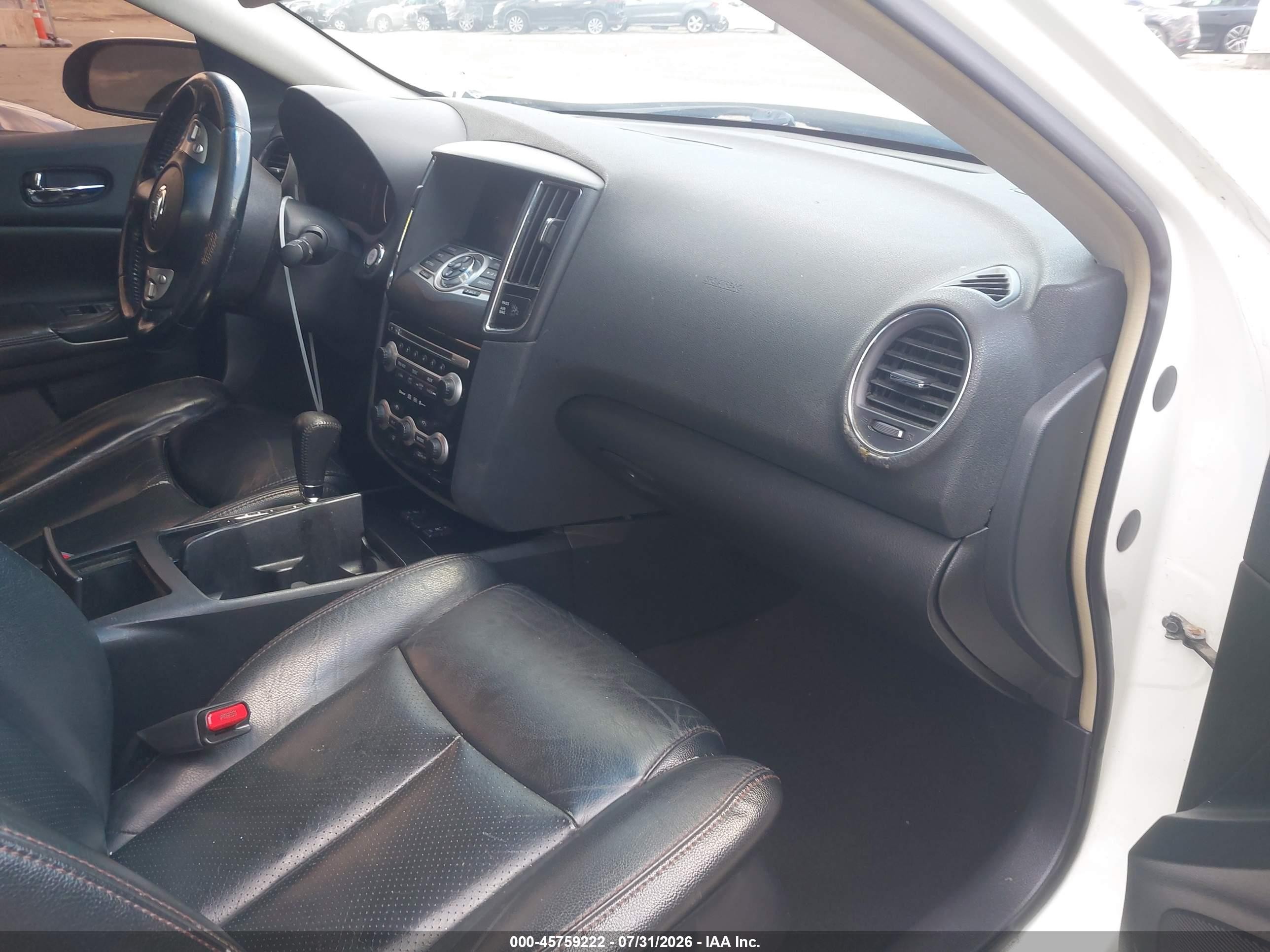 2010 Nissan Maxima 3.5 Sv White vin: 1N4AA5AP0AC819347