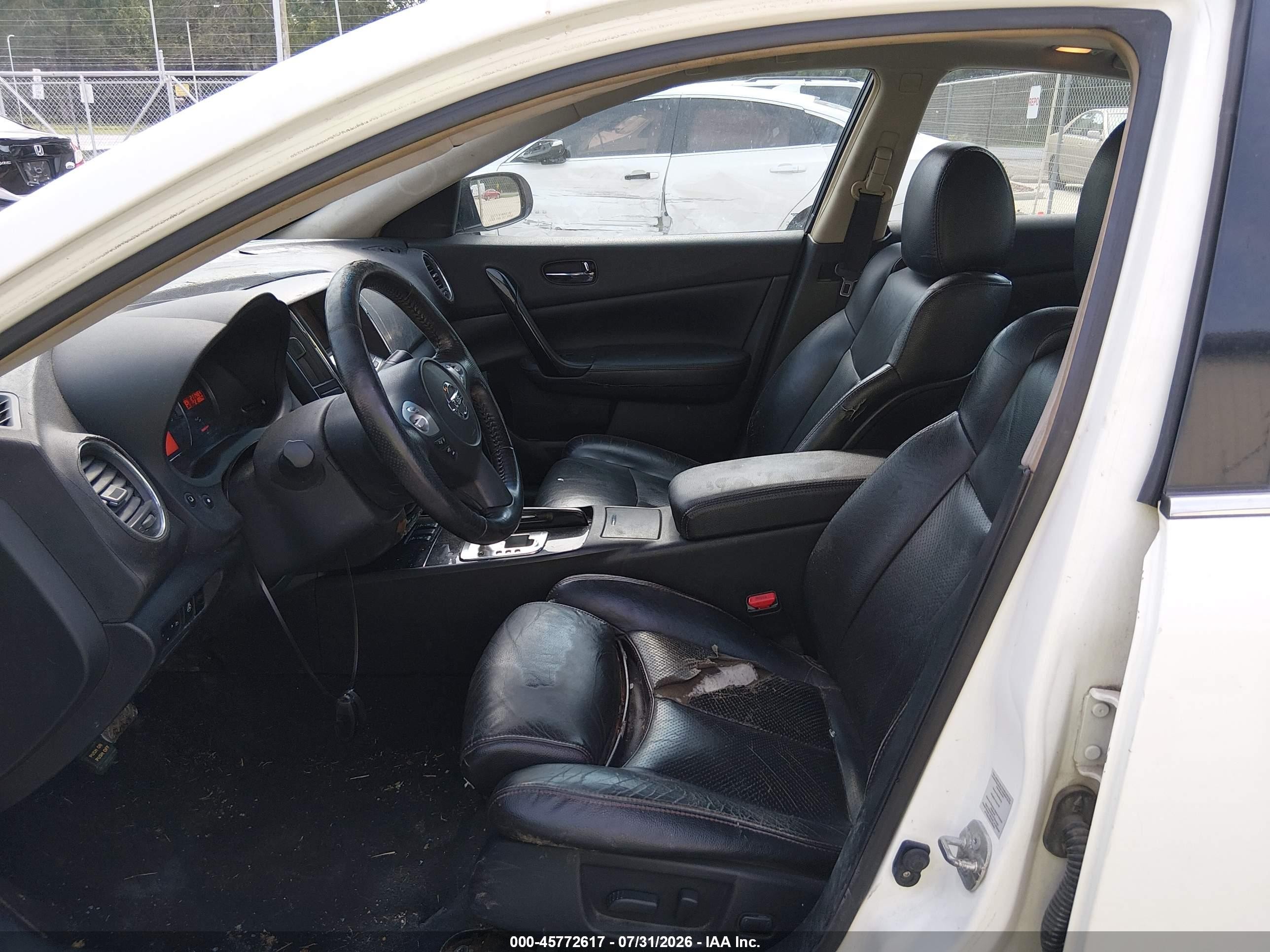 2011 Nissan Maxima 3.5 Sv White vin: 1N4AA5AP0BC803487