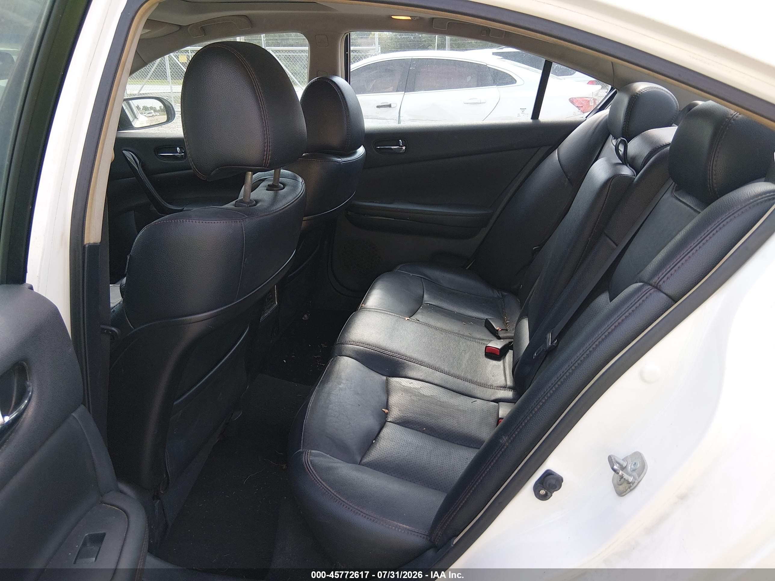 2011 Nissan Maxima 3.5 Sv White vin: 1N4AA5AP0BC803487