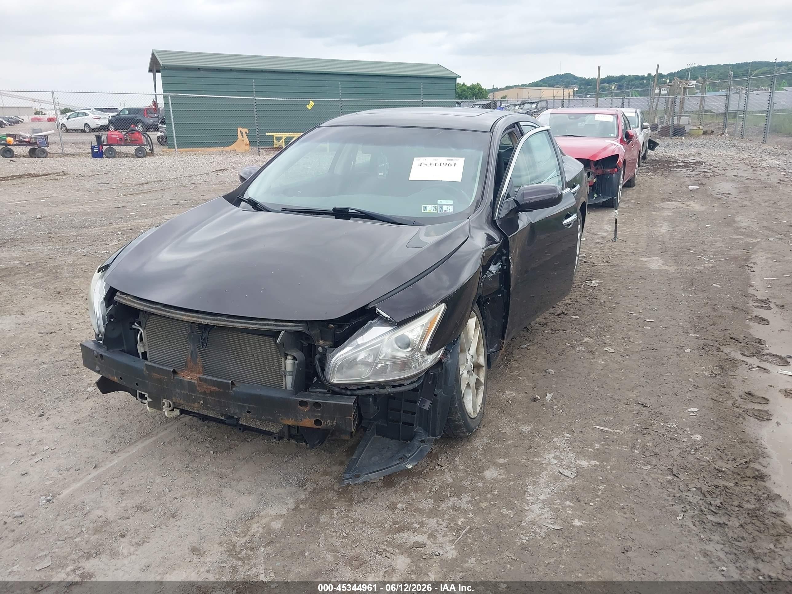 2011 Nissan Maxima 3.5 S Black vin: 1N4AA5AP0BC807524
