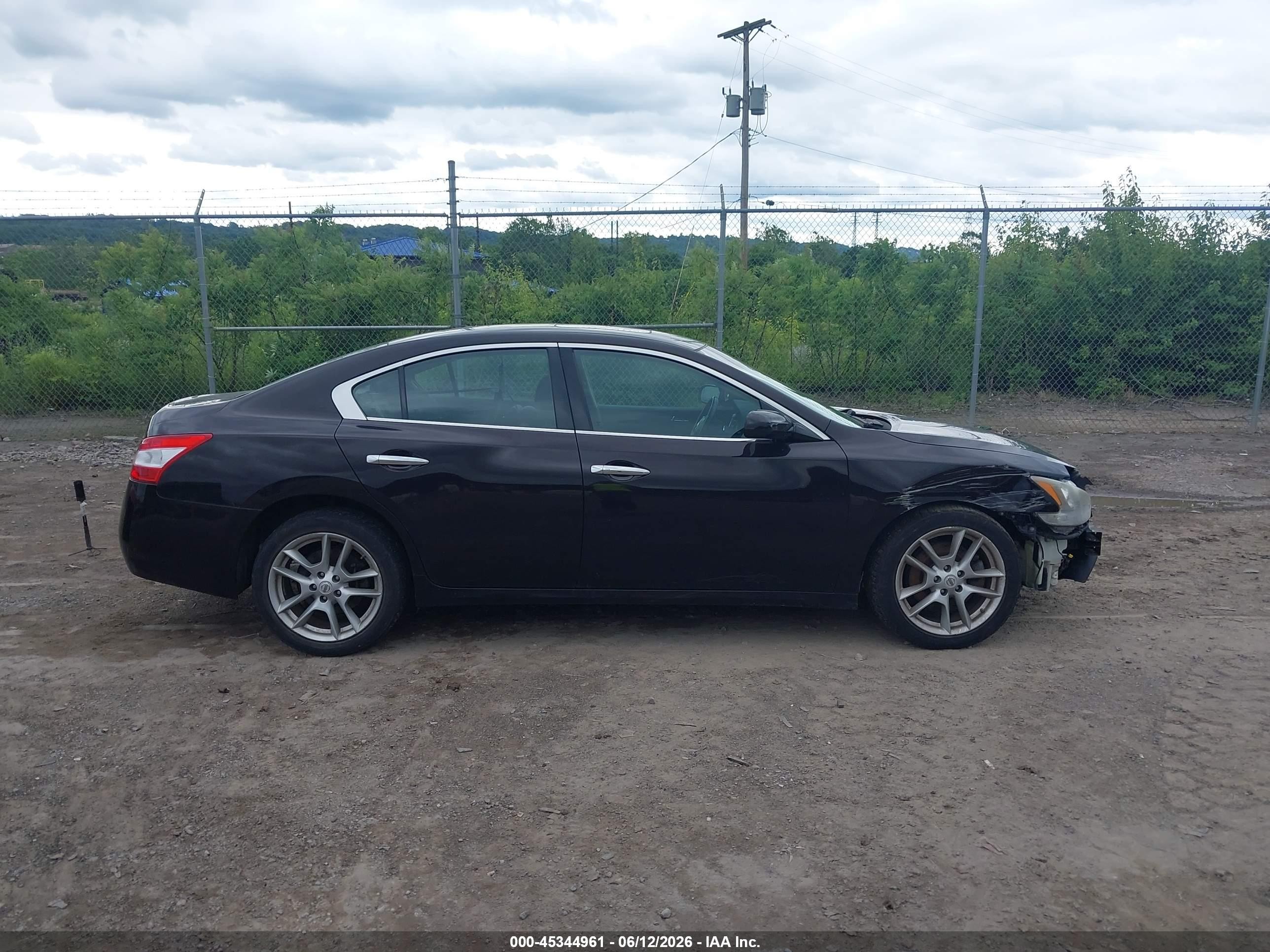 2011 Nissan Maxima 3.5 S Black vin: 1N4AA5AP0BC807524