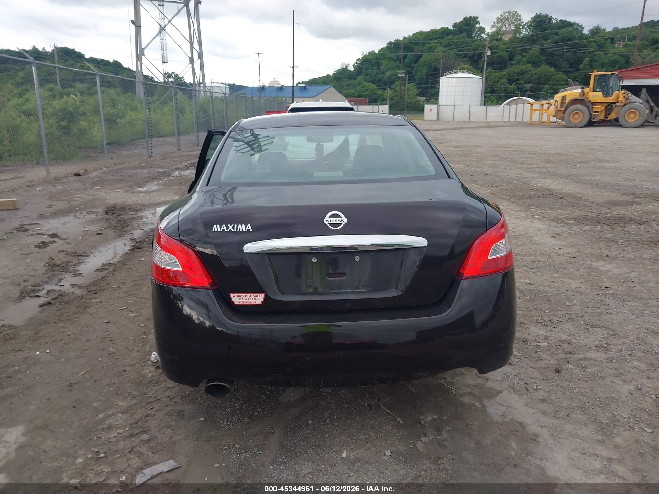 2011 Nissan Maxima 3.5 S Black vin: 1N4AA5AP0BC807524