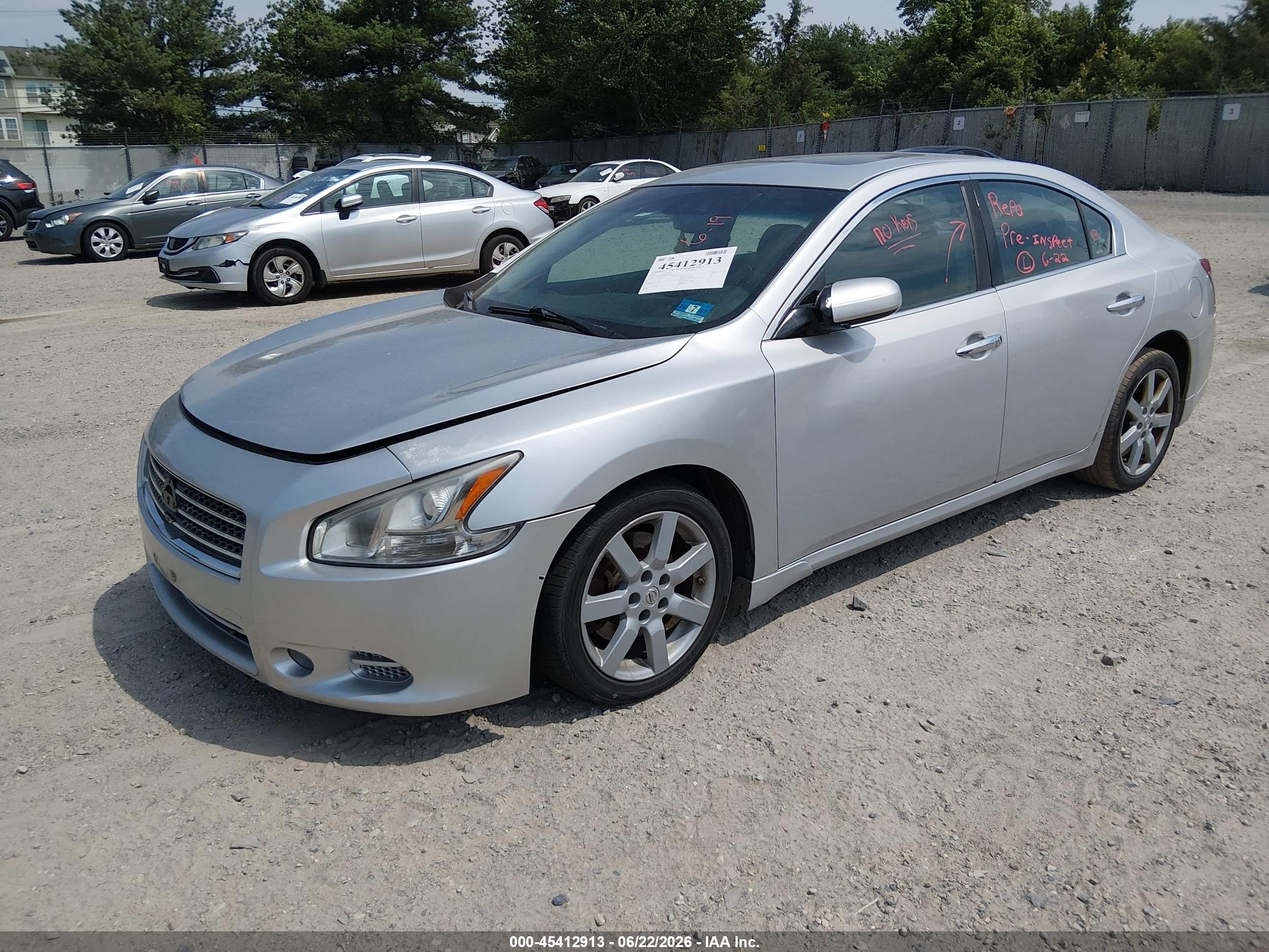 2011 Nissan Maxima 3.5 S Silver vin: 1N4AA5AP0BC809919