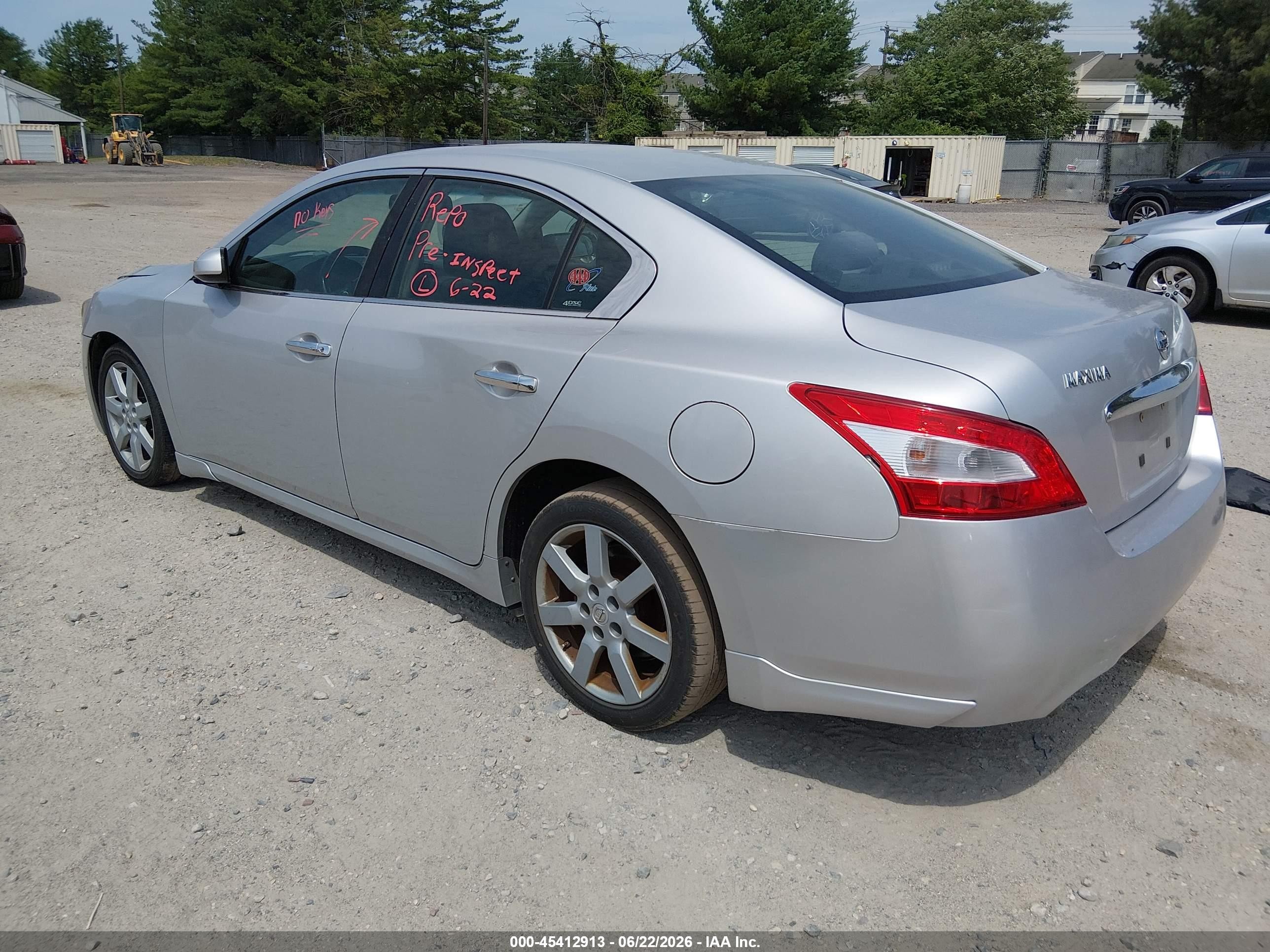 2011 Nissan Maxima 3.5 S Silver vin: 1N4AA5AP0BC809919