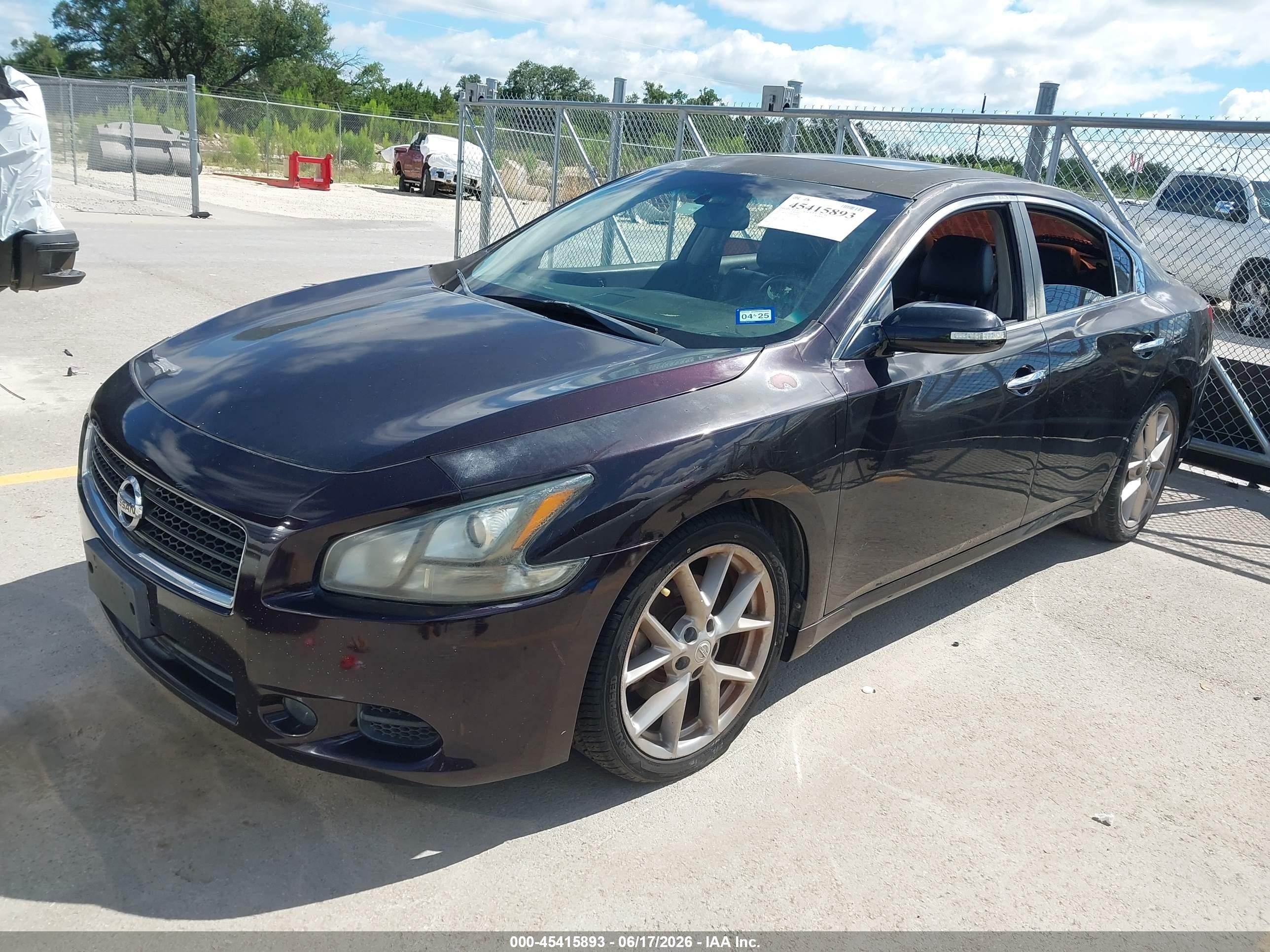 2011 Nissan Maxima 3.5 Sv Purple vin: 1N4AA5AP0BC840846