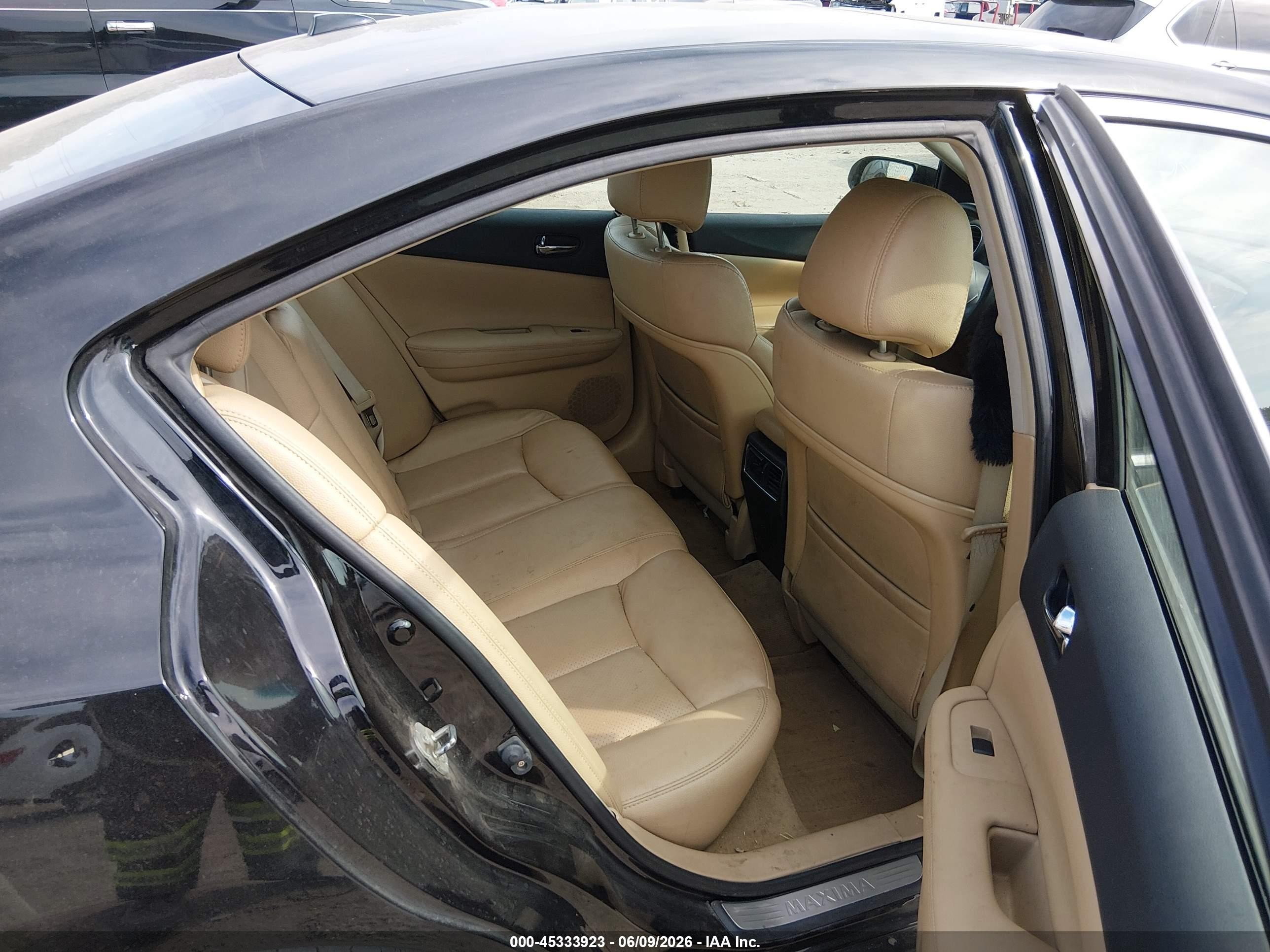 2011 Nissan Maxima 3.5 Sv Black vin: 1N4AA5AP0BC842774