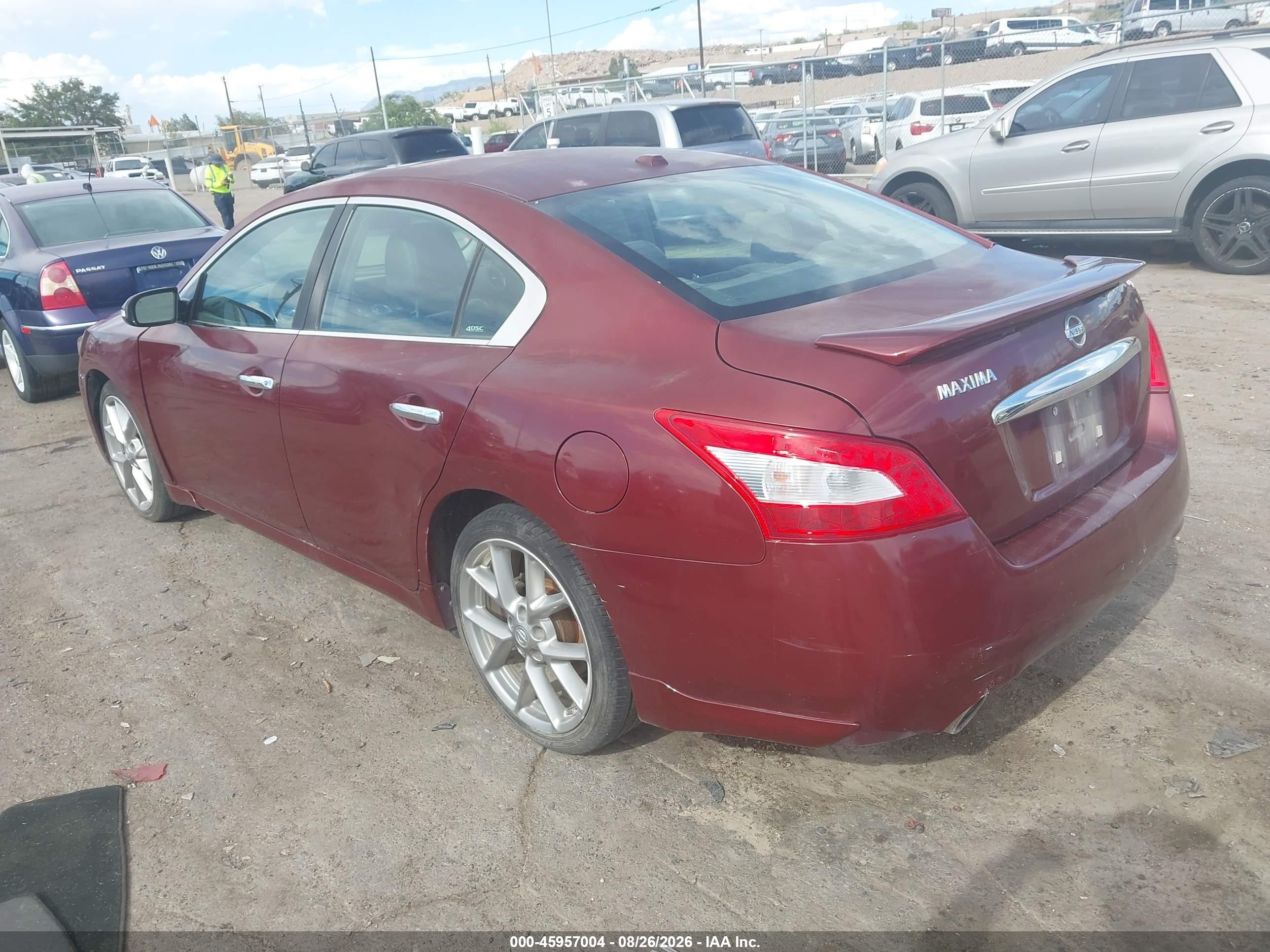 2011 Nissan Maxima 3.5 Sv Red vin: 1N4AA5AP0BC843052