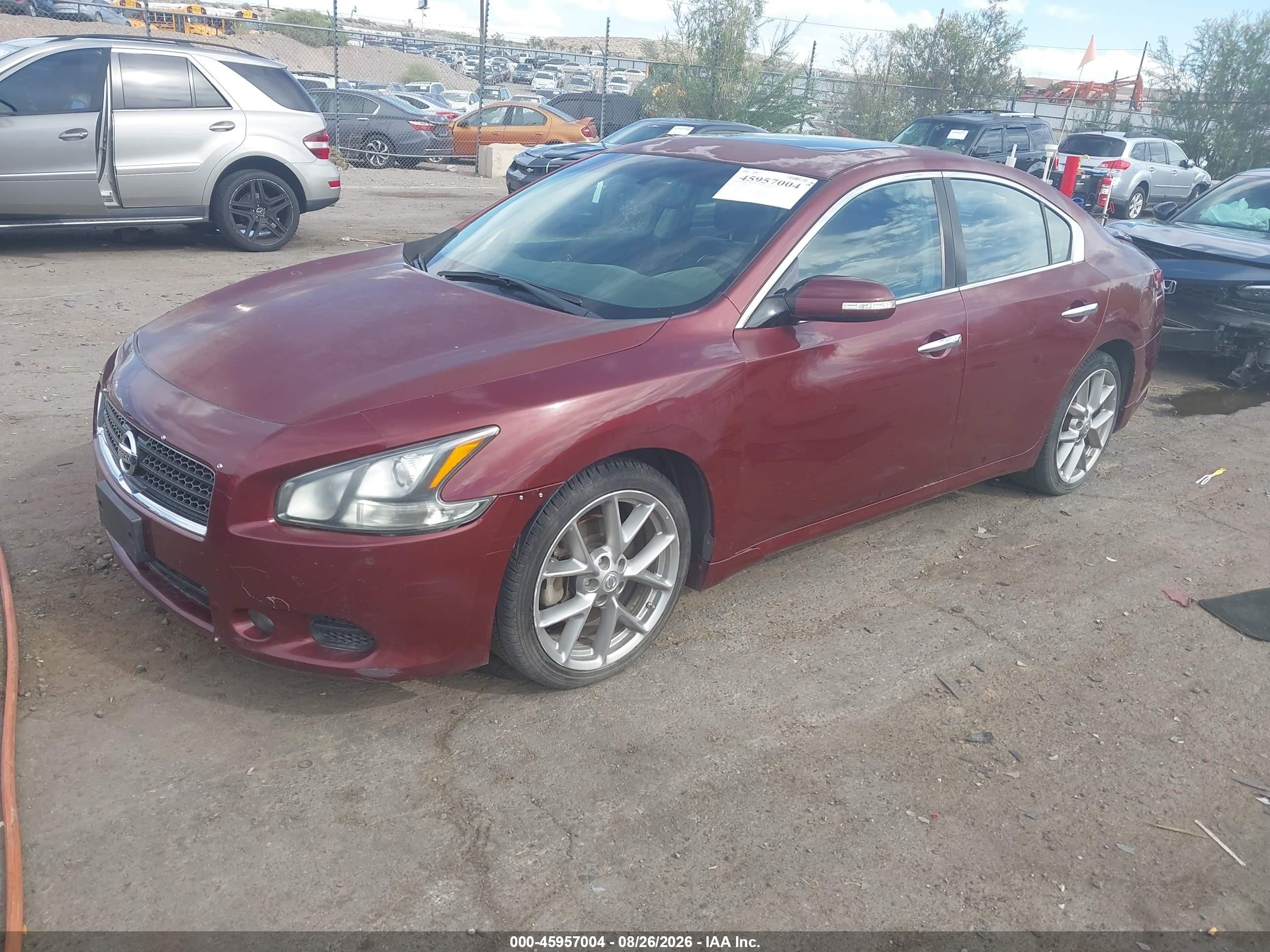 2011 Nissan Maxima 3.5 Sv Red vin: 1N4AA5AP0BC843052
