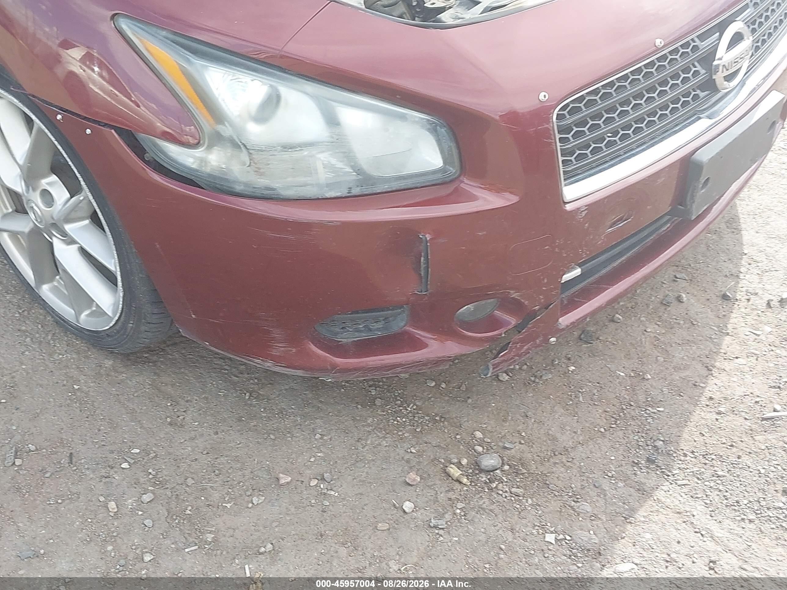 2011 Nissan Maxima 3.5 Sv Red vin: 1N4AA5AP0BC843052