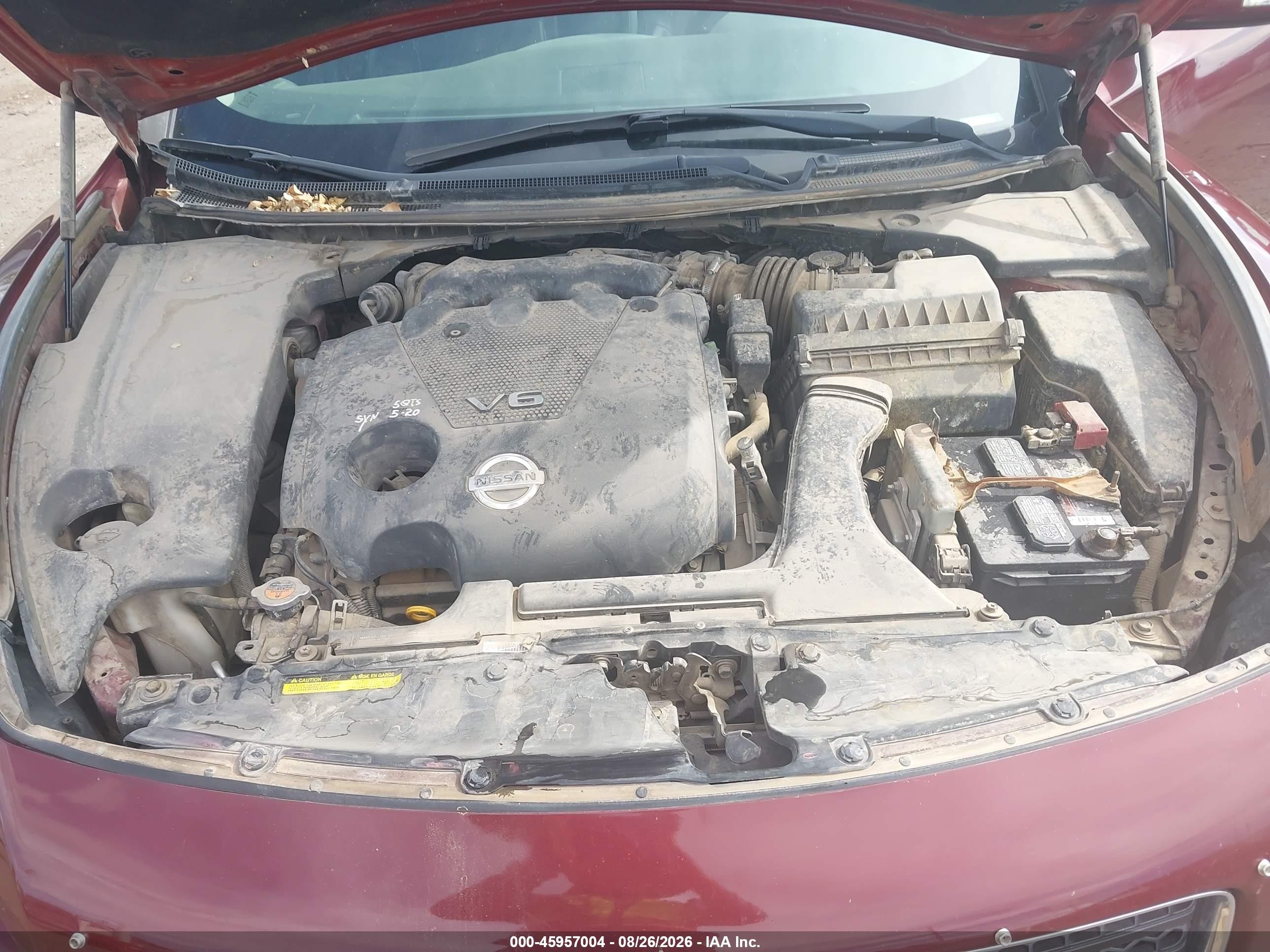 2011 Nissan Maxima 3.5 Sv Red vin: 1N4AA5AP0BC843052