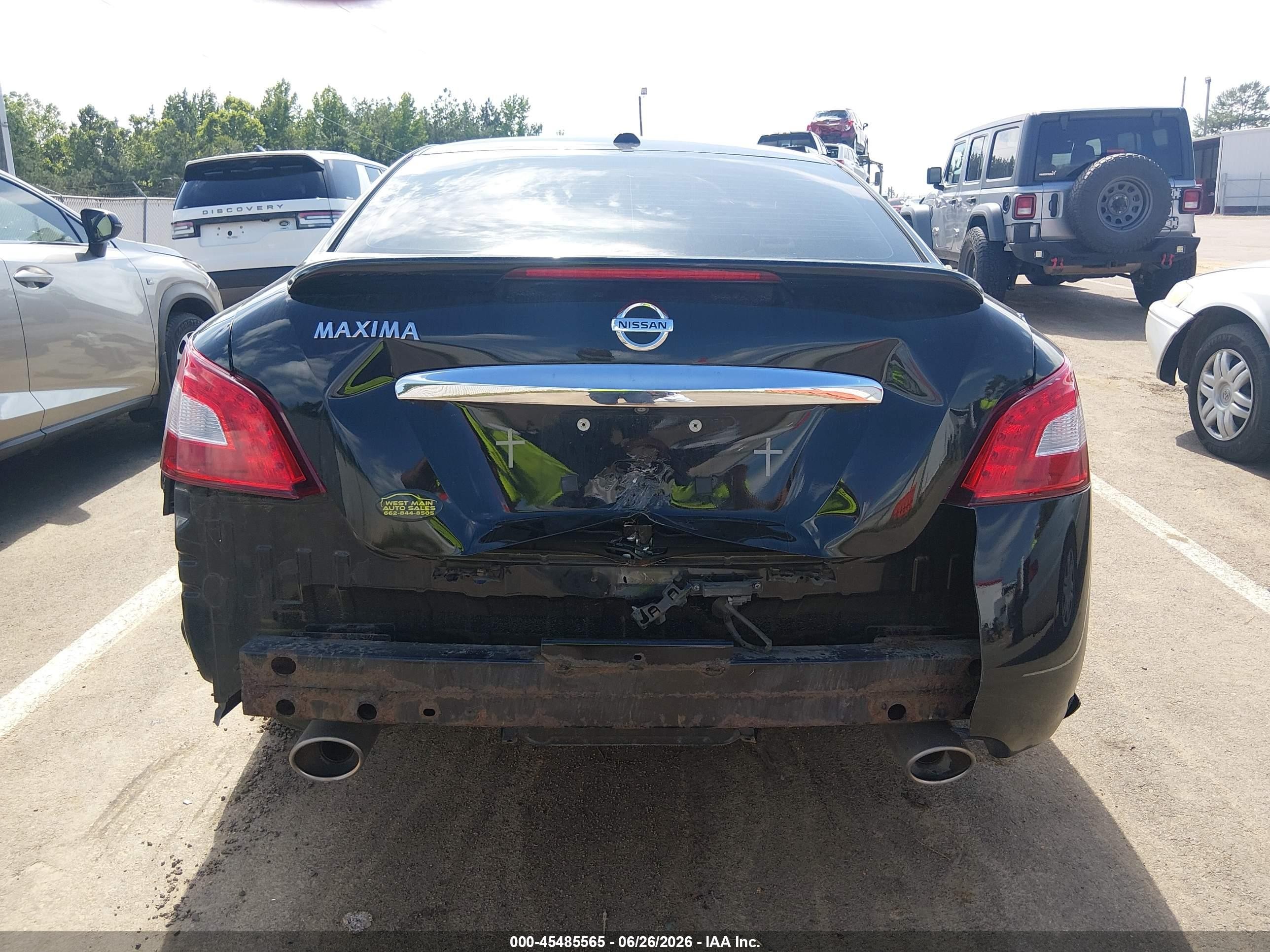 2011 Nissan Maxima 3.5 Sv Черный vin: 1N4AA5AP0BC850034