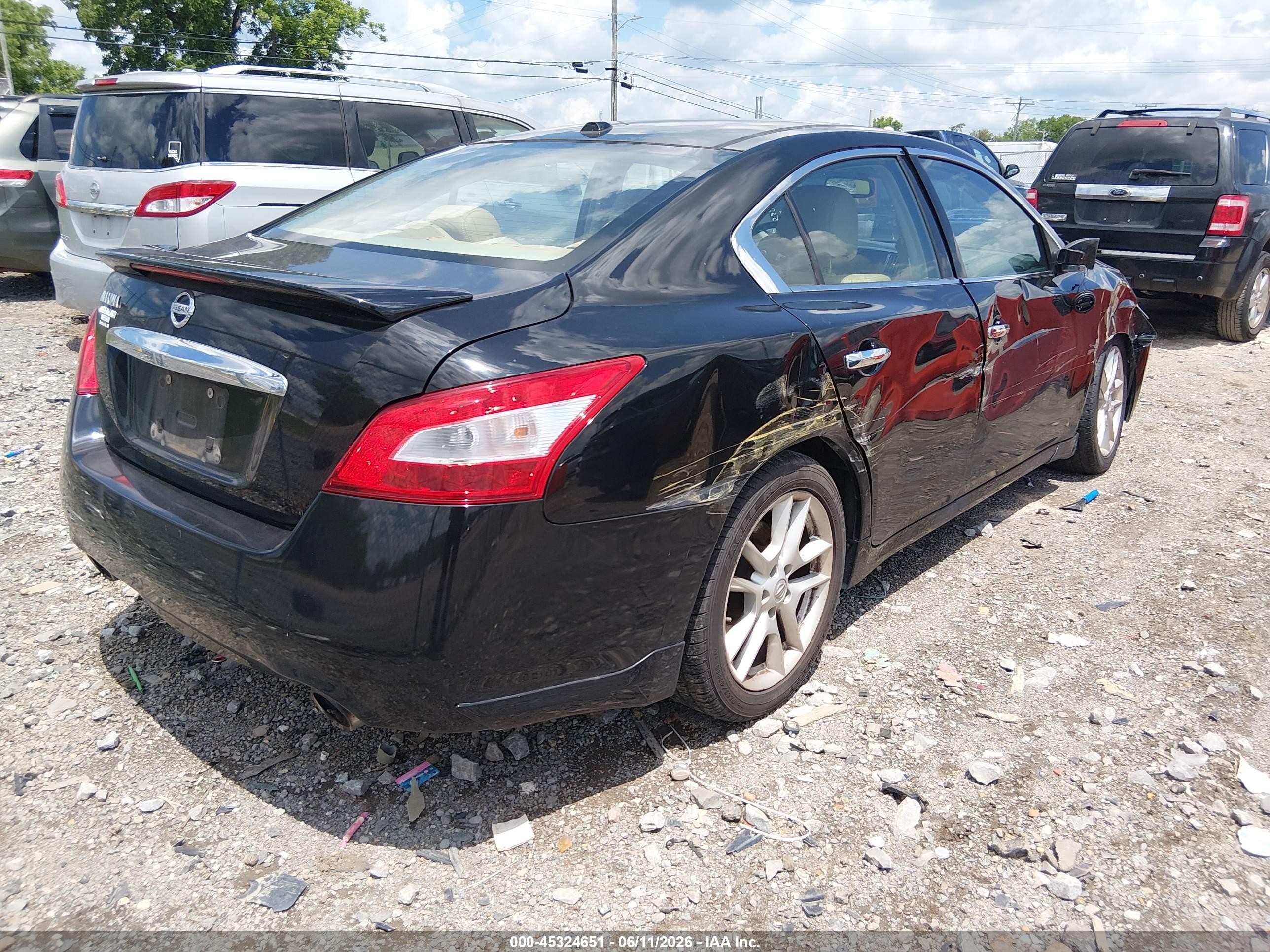 2011 Nissan Maxima 3.5 Sv Black vin: 1N4AA5AP0BC857629