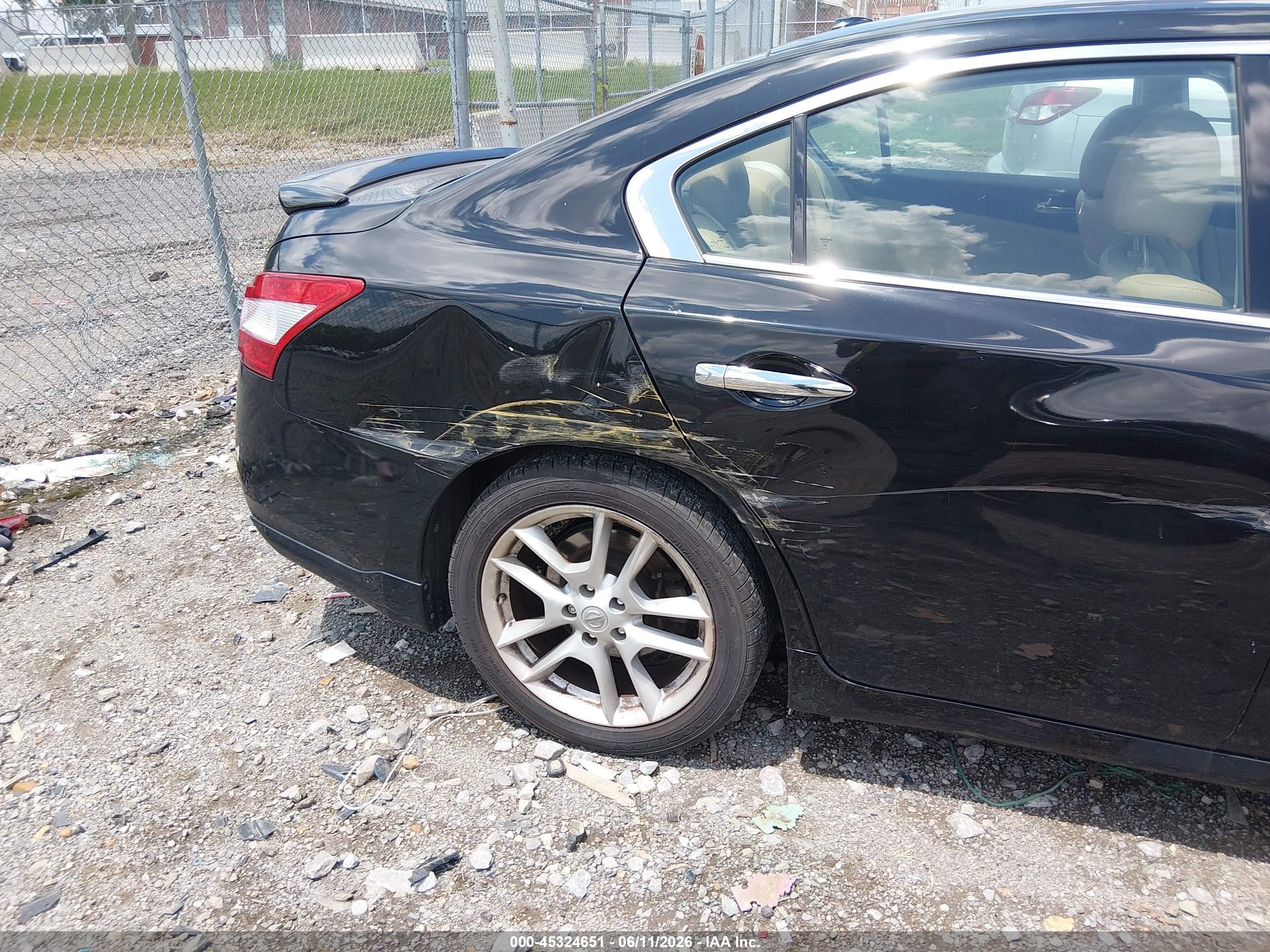 2011 Nissan Maxima 3.5 Sv Black vin: 1N4AA5AP0BC857629
