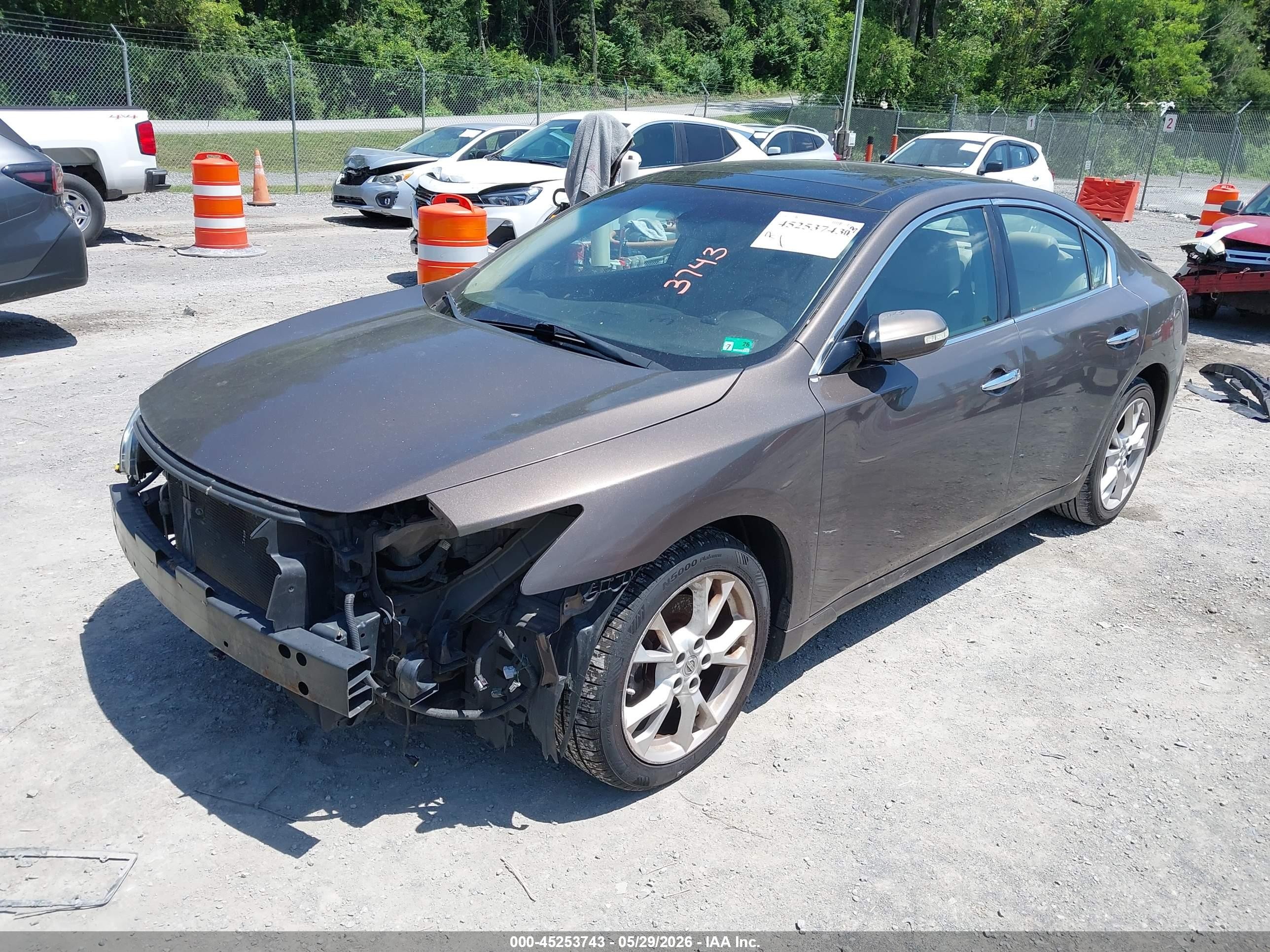 2012 Nissan Maxima 3.5 Sv Gray vin: 1N4AA5AP0CC820162