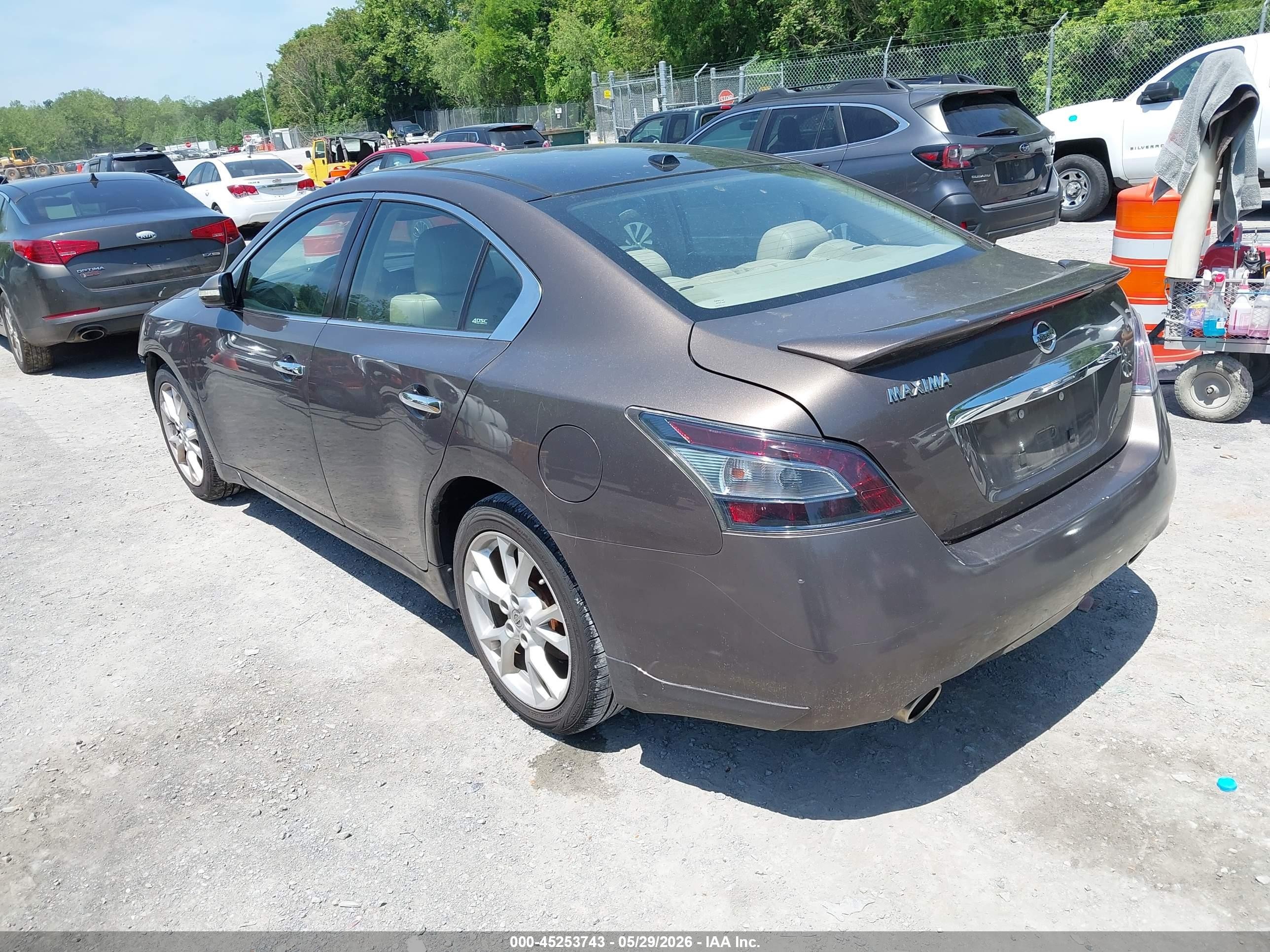 2012 Nissan Maxima 3.5 Sv Gray vin: 1N4AA5AP0CC820162