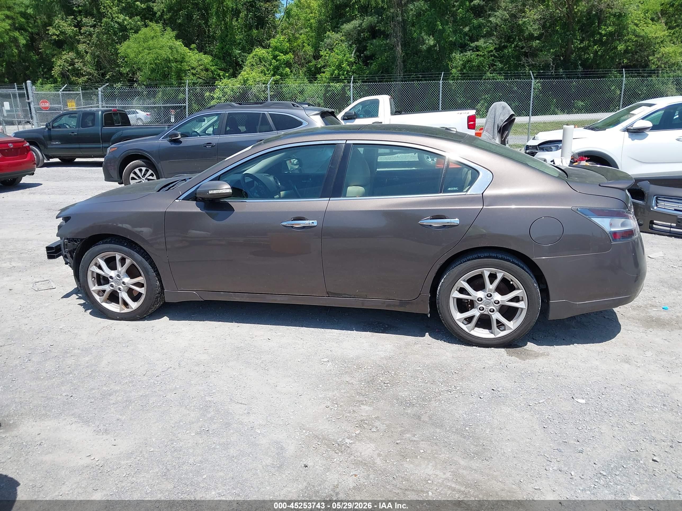 2012 Nissan Maxima 3.5 Sv Gray vin: 1N4AA5AP0CC820162