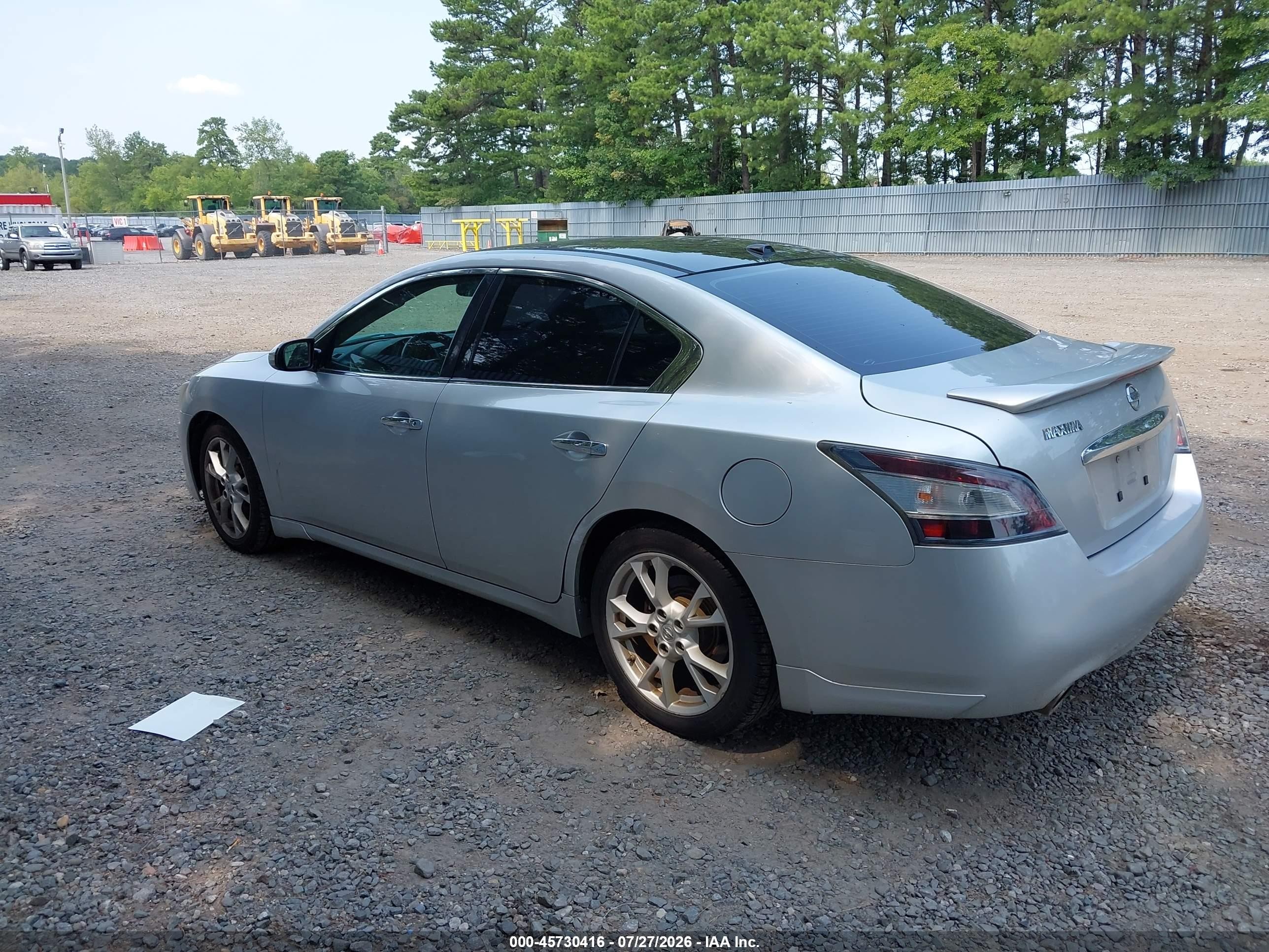 2012 Nissan Maxima 3.5 Sv Серебряный vin: 1N4AA5AP0CC822879
