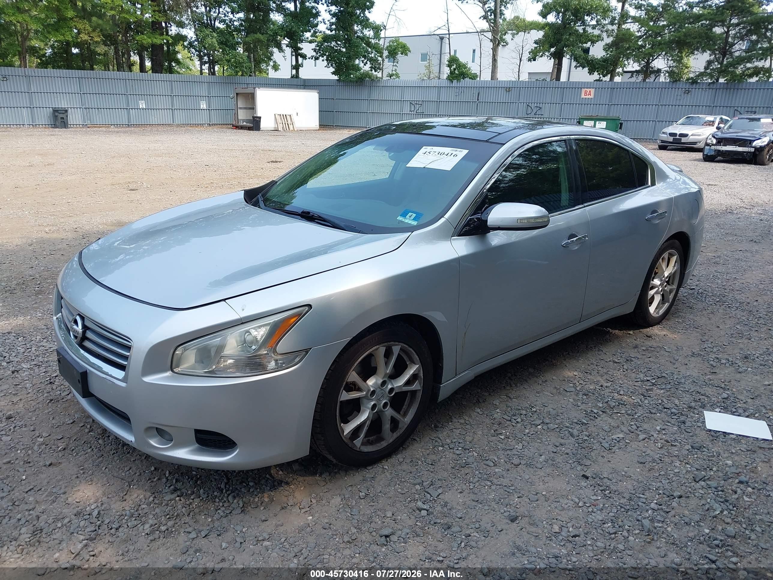 2012 Nissan Maxima 3.5 Sv Серебряный vin: 1N4AA5AP0CC822879