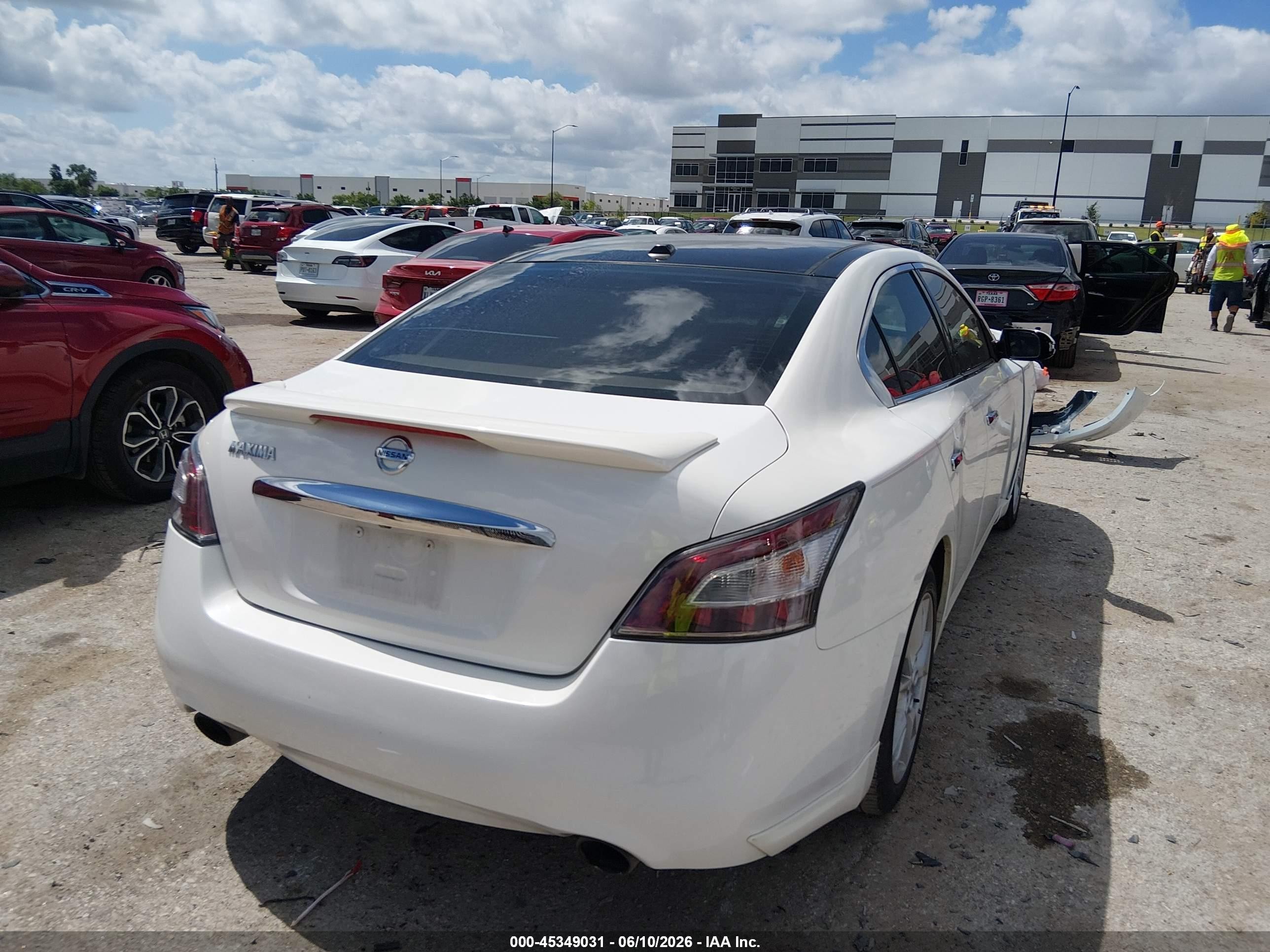 2012 Nissan Maxima 3.5 Sv White vin: 1N4AA5AP0CC823739