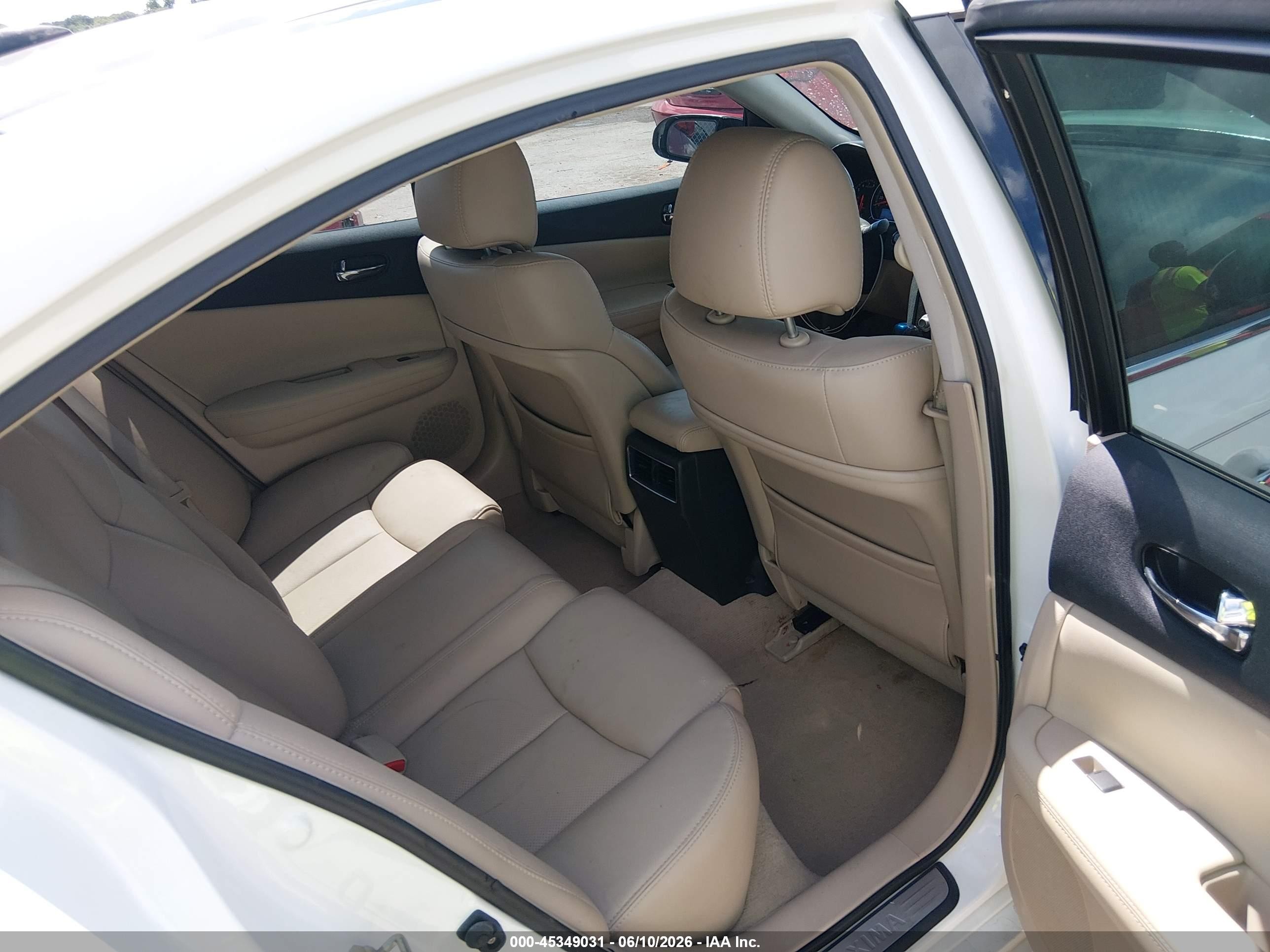 2012 Nissan Maxima 3.5 Sv White vin: 1N4AA5AP0CC823739