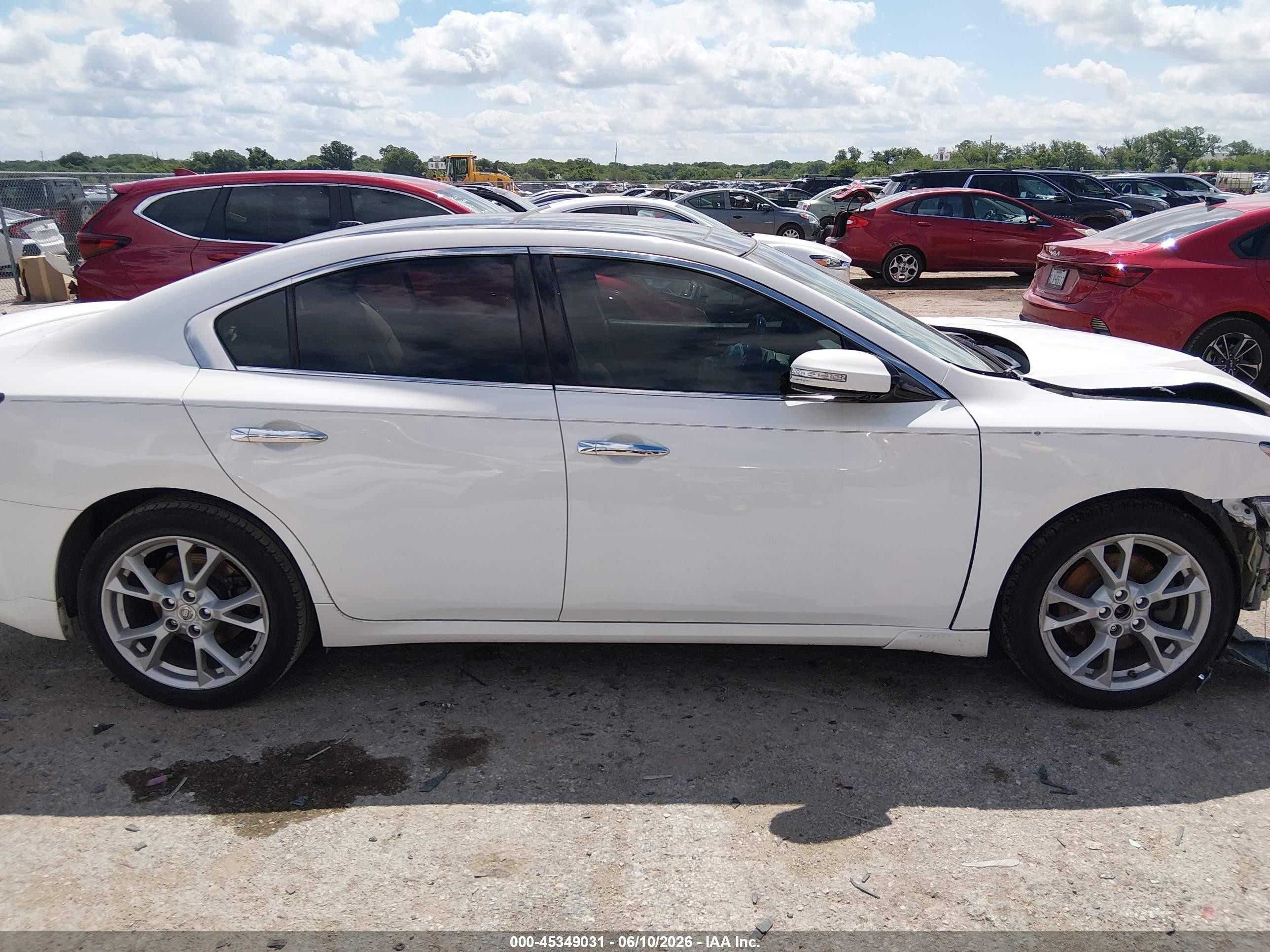 2012 Nissan Maxima 3.5 Sv White vin: 1N4AA5AP0CC823739