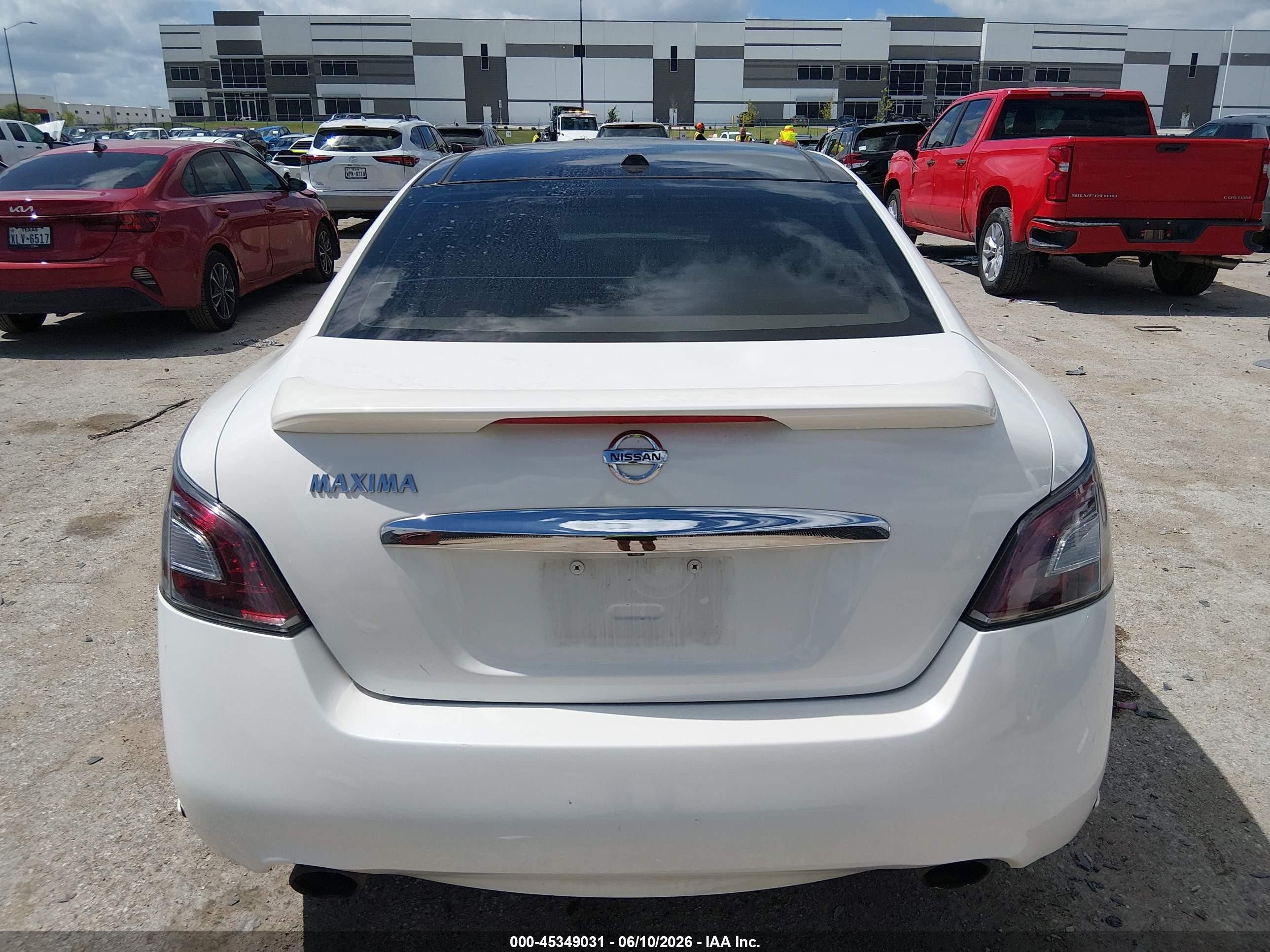 2012 Nissan Maxima 3.5 Sv White vin: 1N4AA5AP0CC823739