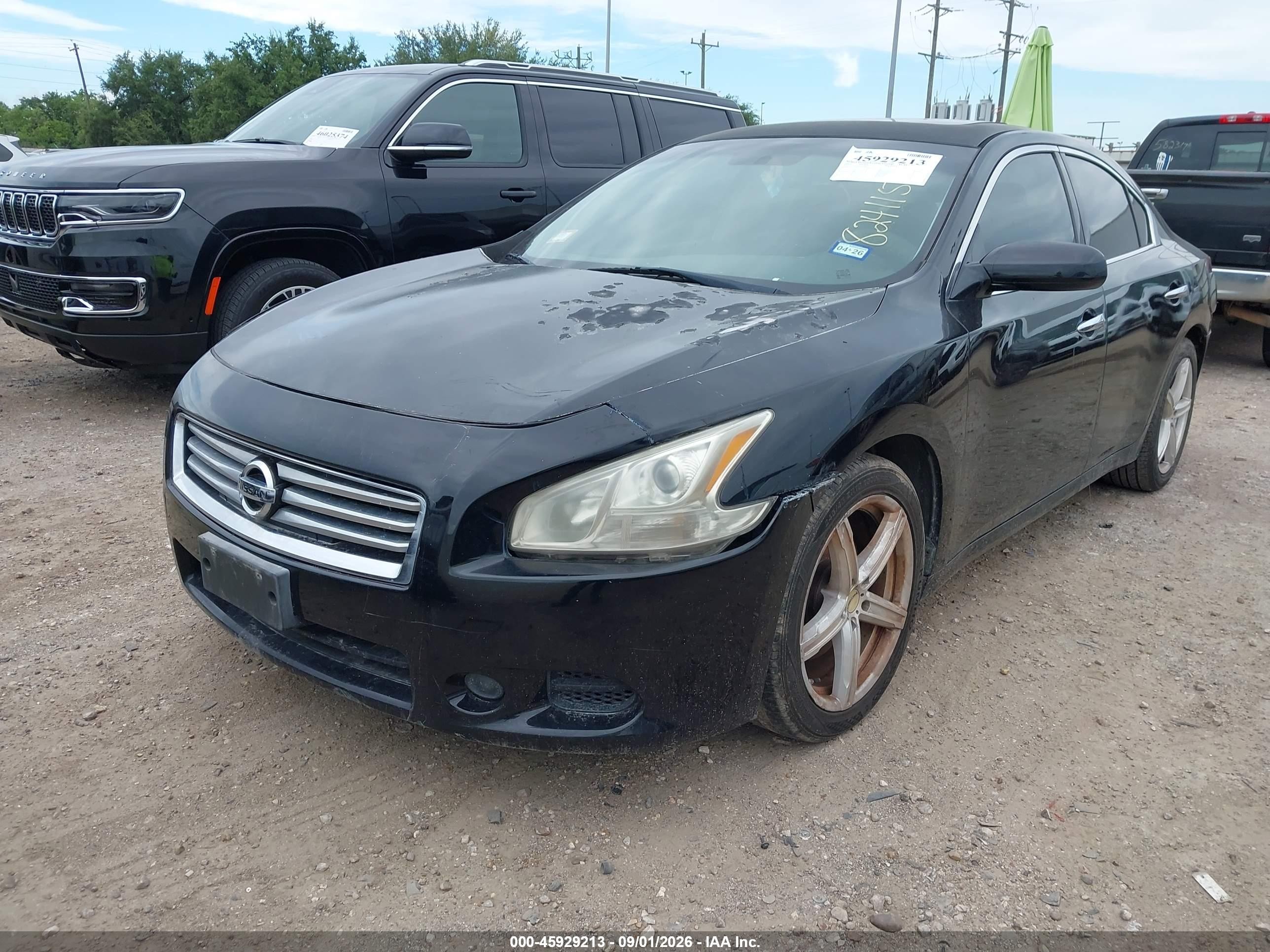 2012 Nissan Maxima 3.5 S Black vin: 1N4AA5AP0CC824115