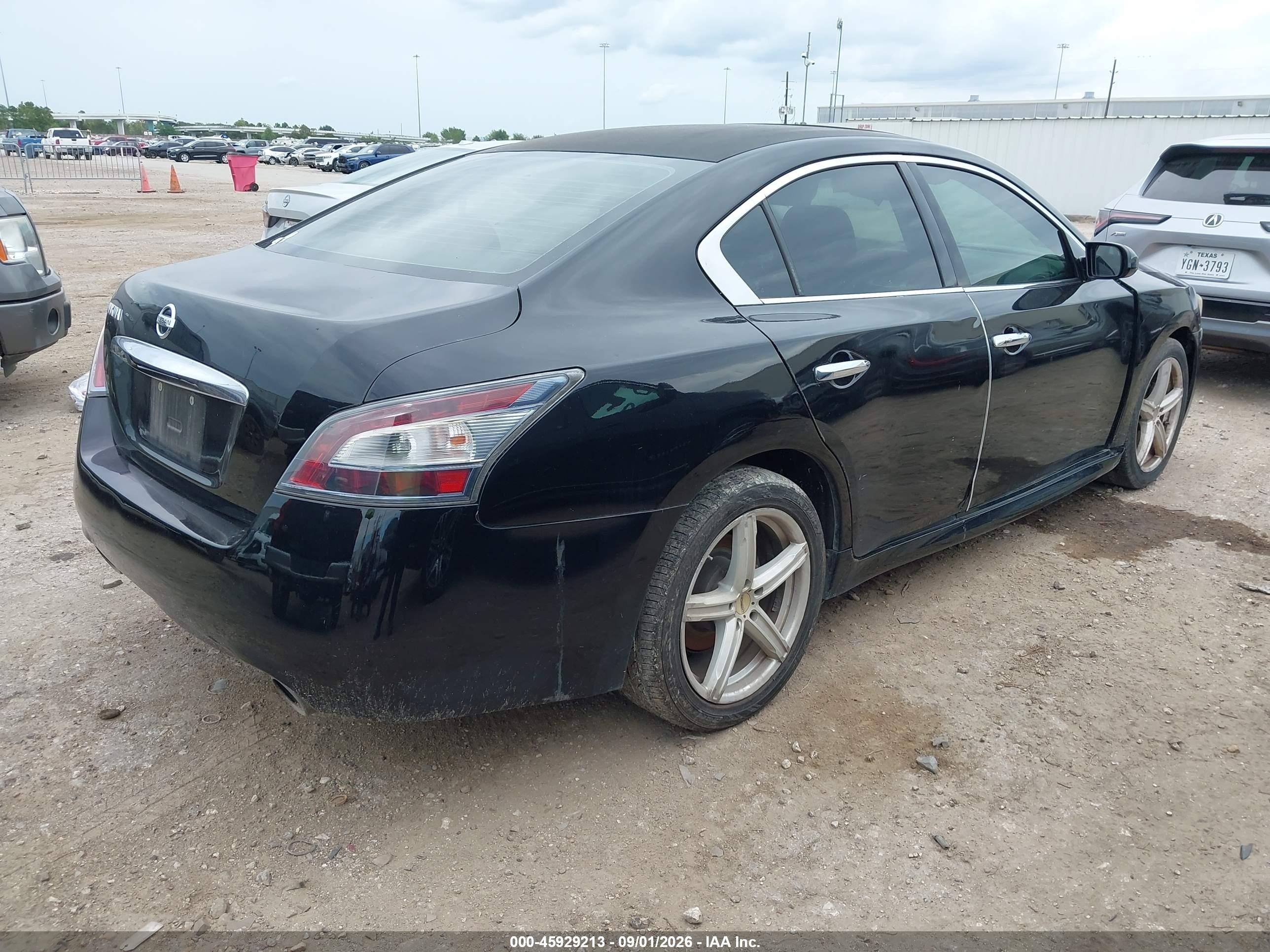 2012 Nissan Maxima 3.5 S Black vin: 1N4AA5AP0CC824115