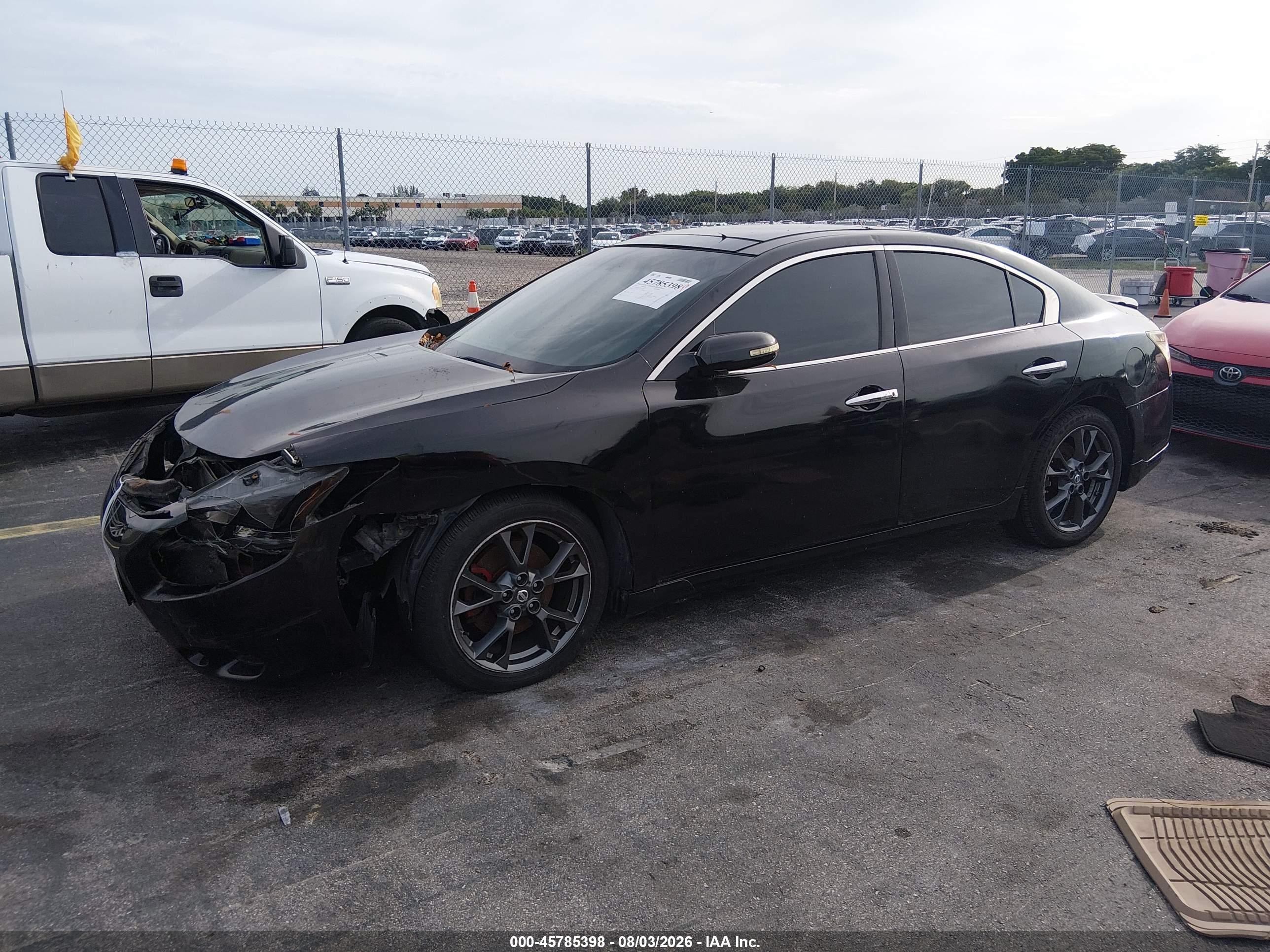2012 Nissan Maxima 3.5 Sv Black vin: 1N4AA5AP0CC833204