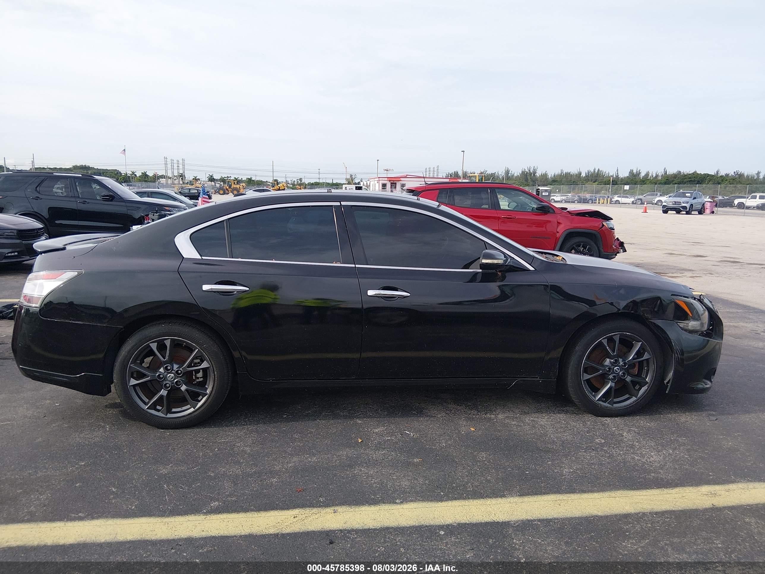 2012 Nissan Maxima 3.5 Sv Black vin: 1N4AA5AP0CC833204