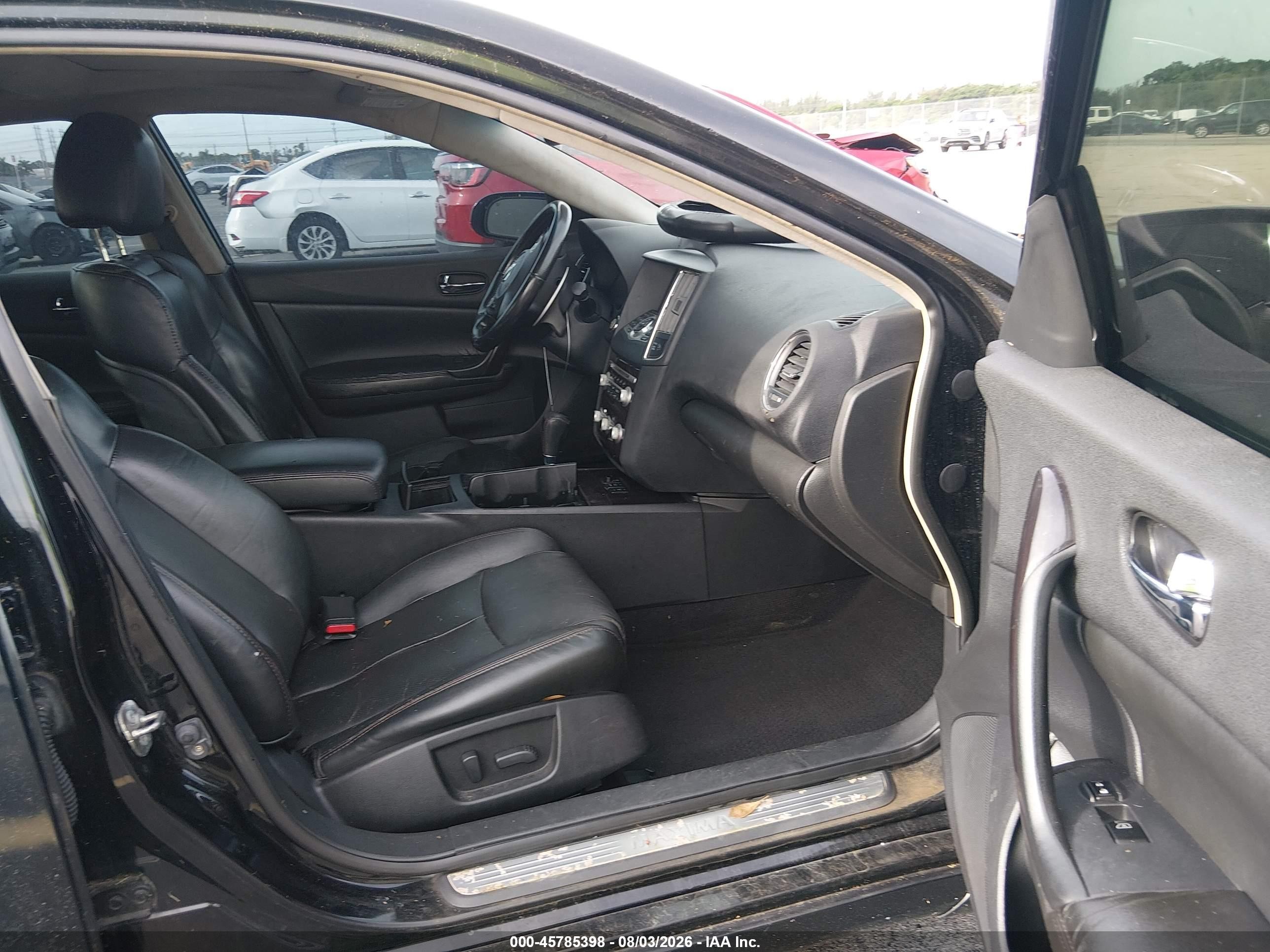 2012 Nissan Maxima 3.5 Sv Black vin: 1N4AA5AP0CC833204