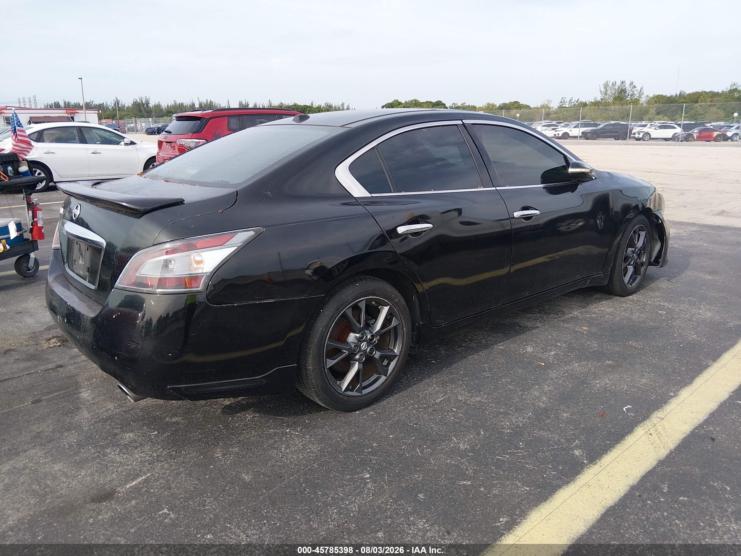 2012 Nissan Maxima 3.5 Sv Black vin: 1N4AA5AP0CC833204