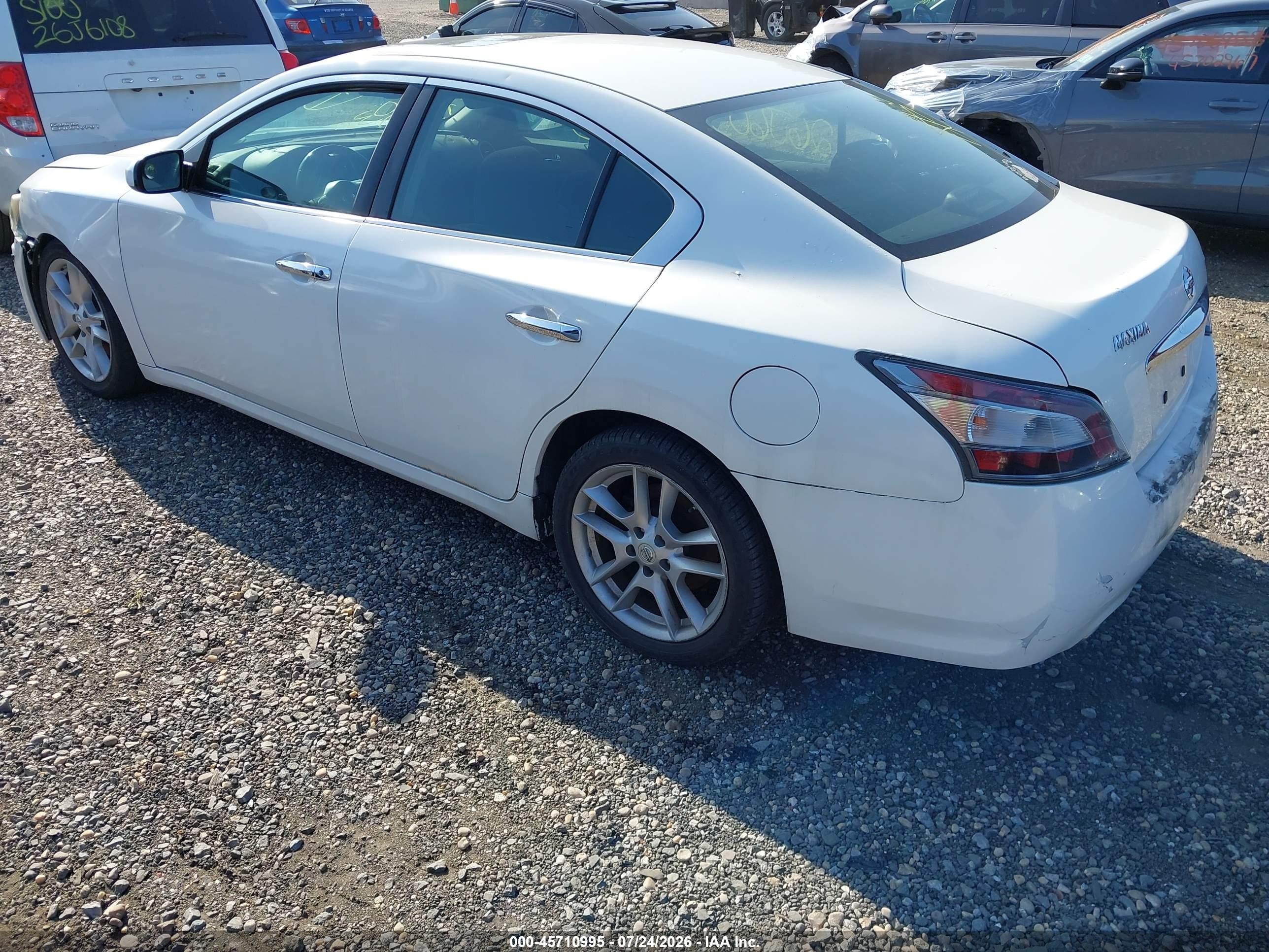 2012 Nissan Maxima 3.5 S White vin: 1N4AA5AP0CC835924