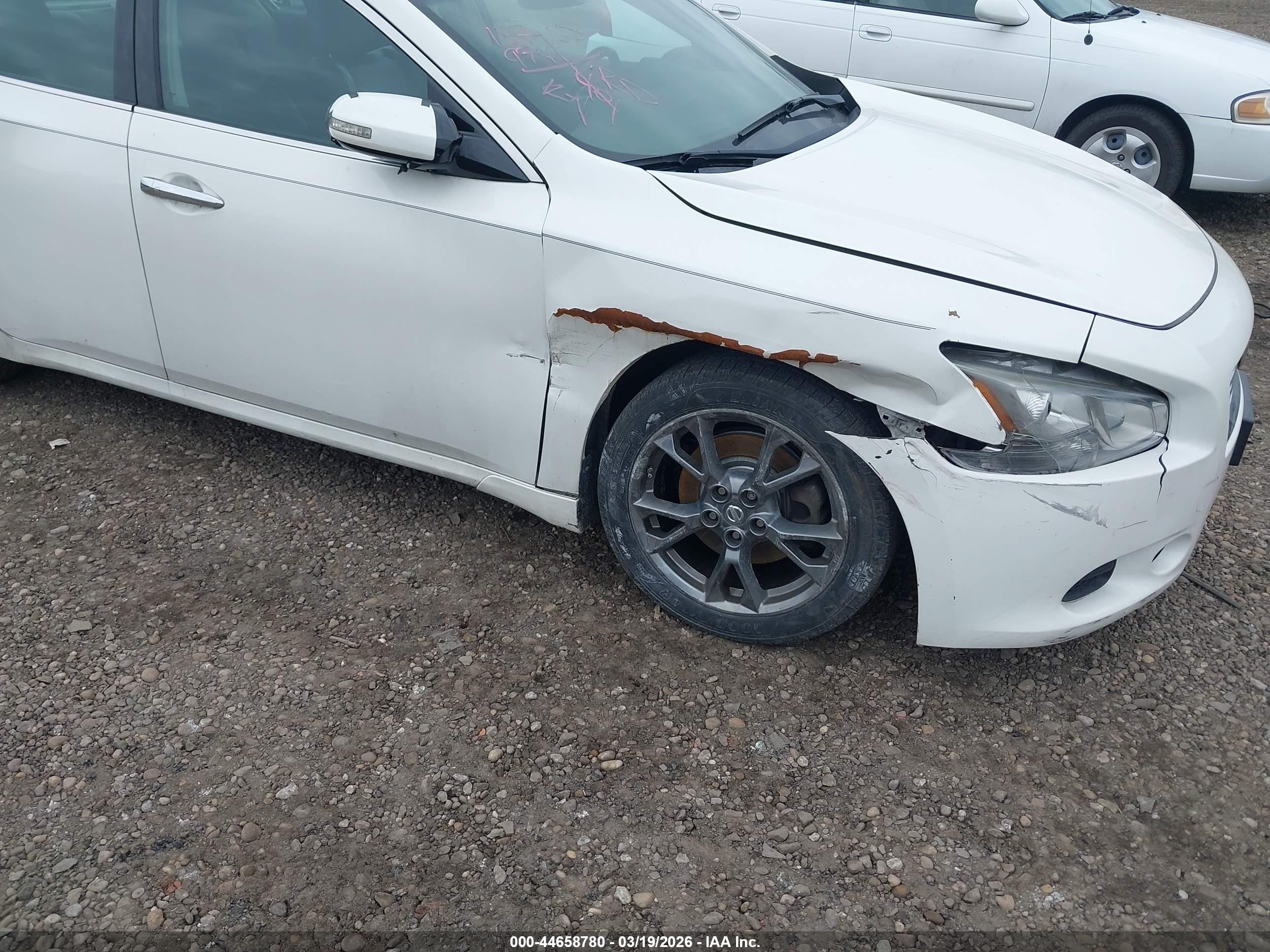 2012 Nissan Maxima 3.5 Sv White vin: 1N4AA5AP0CC837883