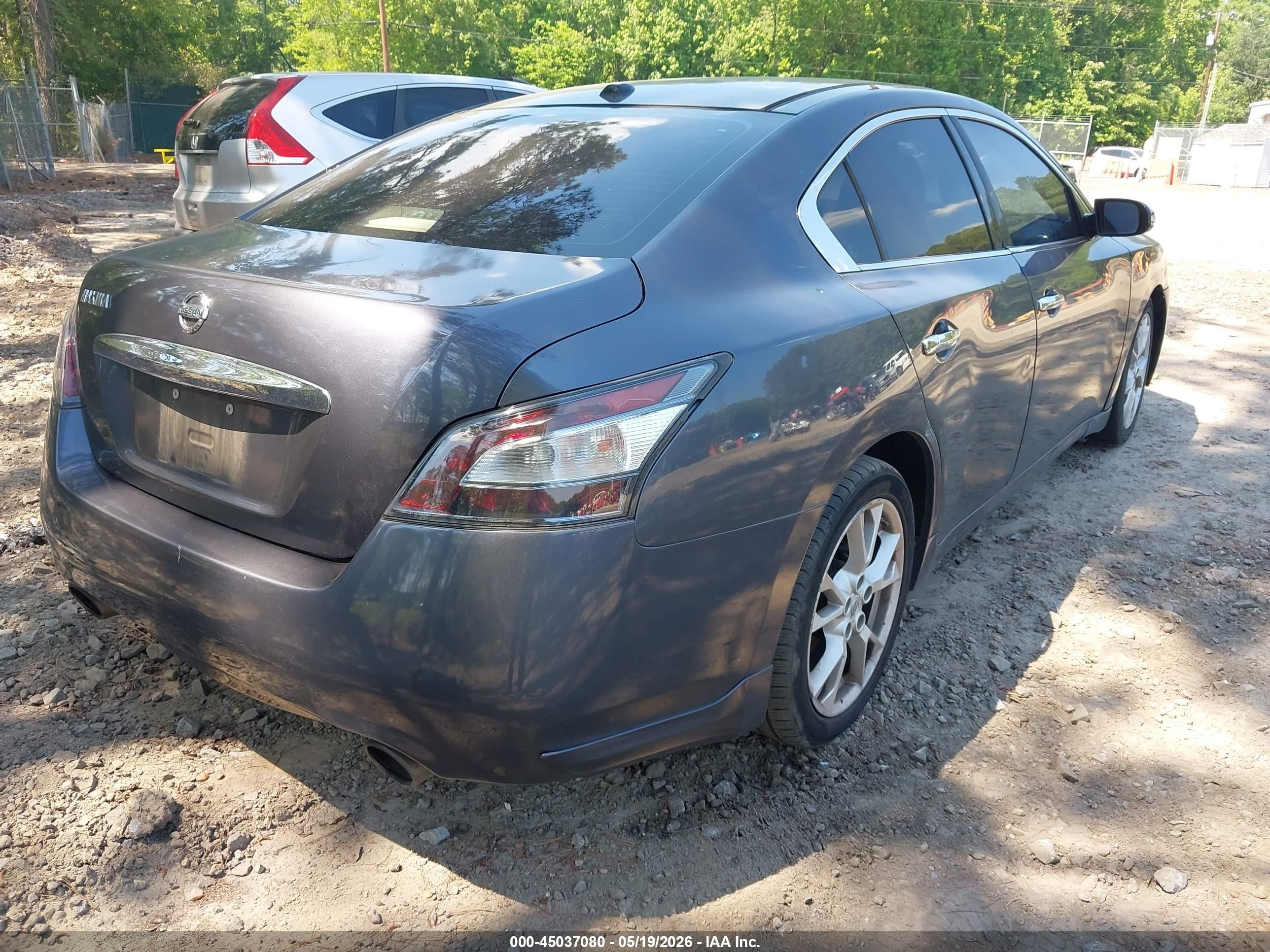 2012 Nissan Maxima 3.5 Sv Gray vin: 1N4AA5AP0CC840654