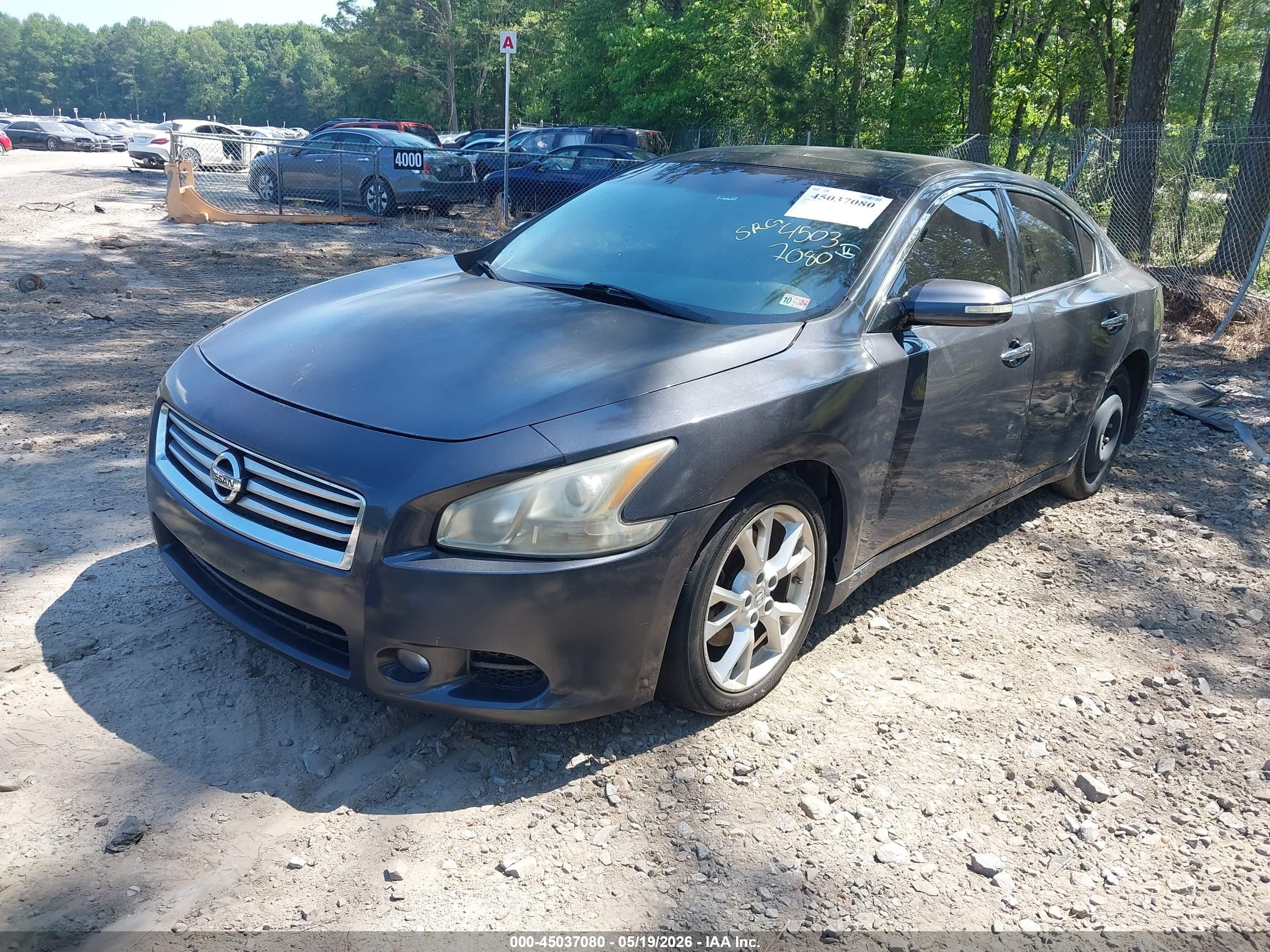 2012 Nissan Maxima 3.5 Sv Gray vin: 1N4AA5AP0CC840654
