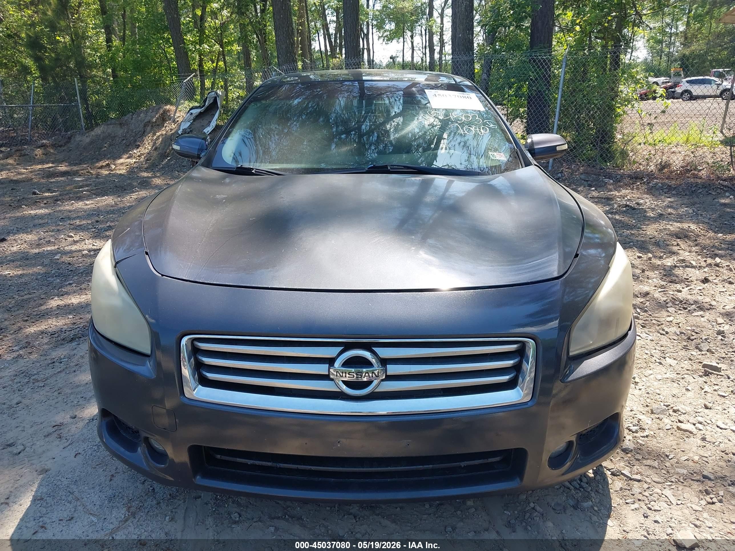 2012 Nissan Maxima 3.5 Sv Gray vin: 1N4AA5AP0CC840654