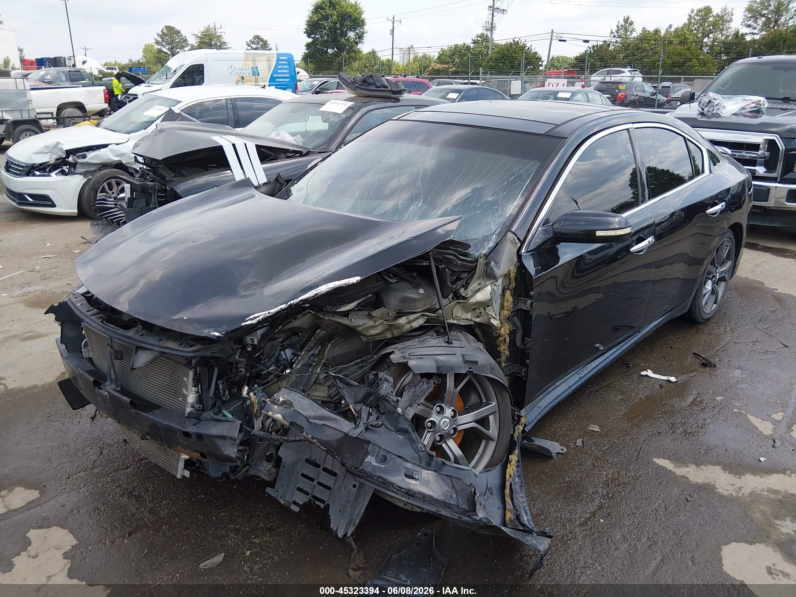 2012 Nissan Maxima 3.5 Sv Black vin: 1N4AA5AP0CC841626