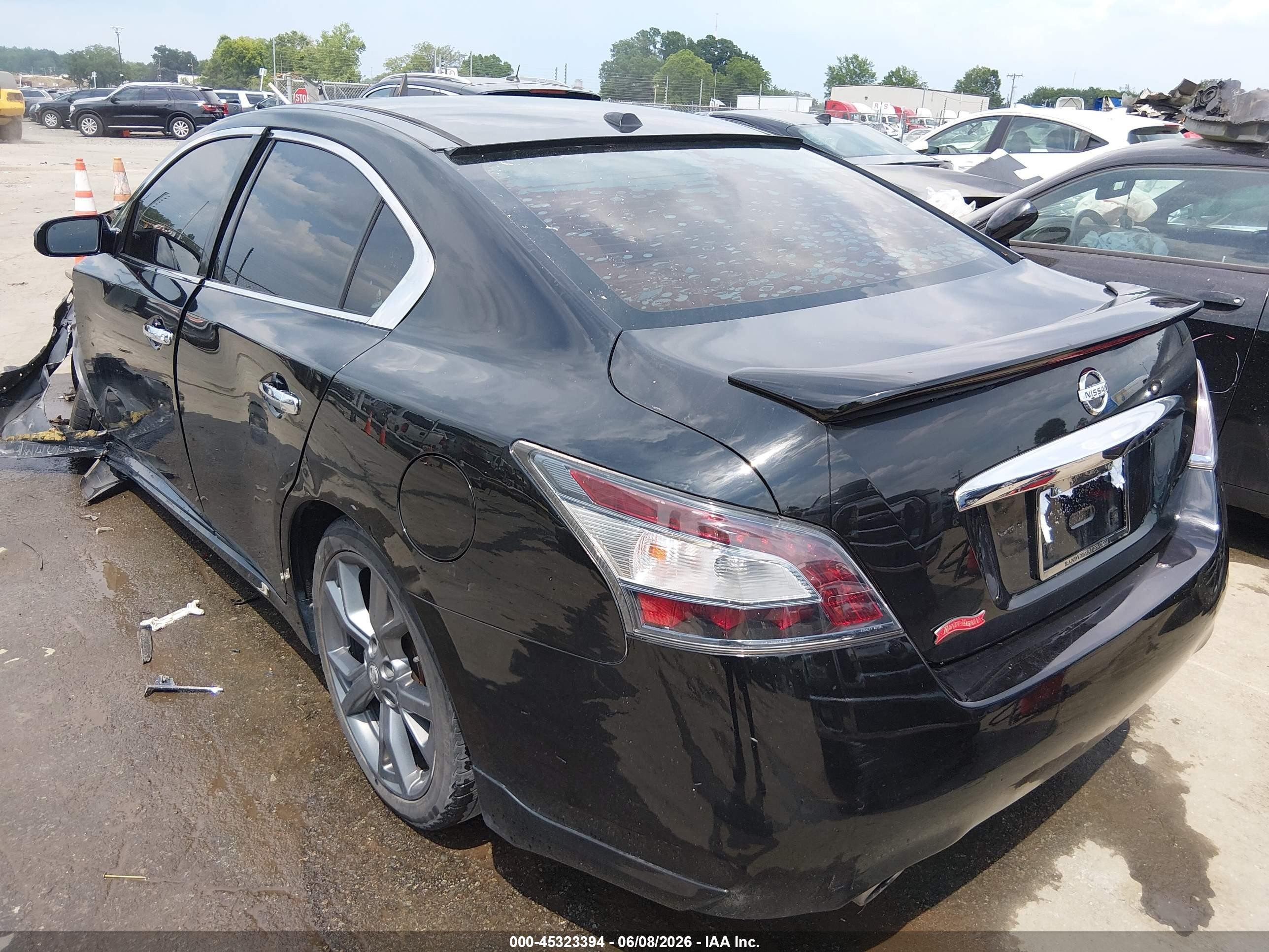 2012 Nissan Maxima 3.5 Sv Black vin: 1N4AA5AP0CC841626