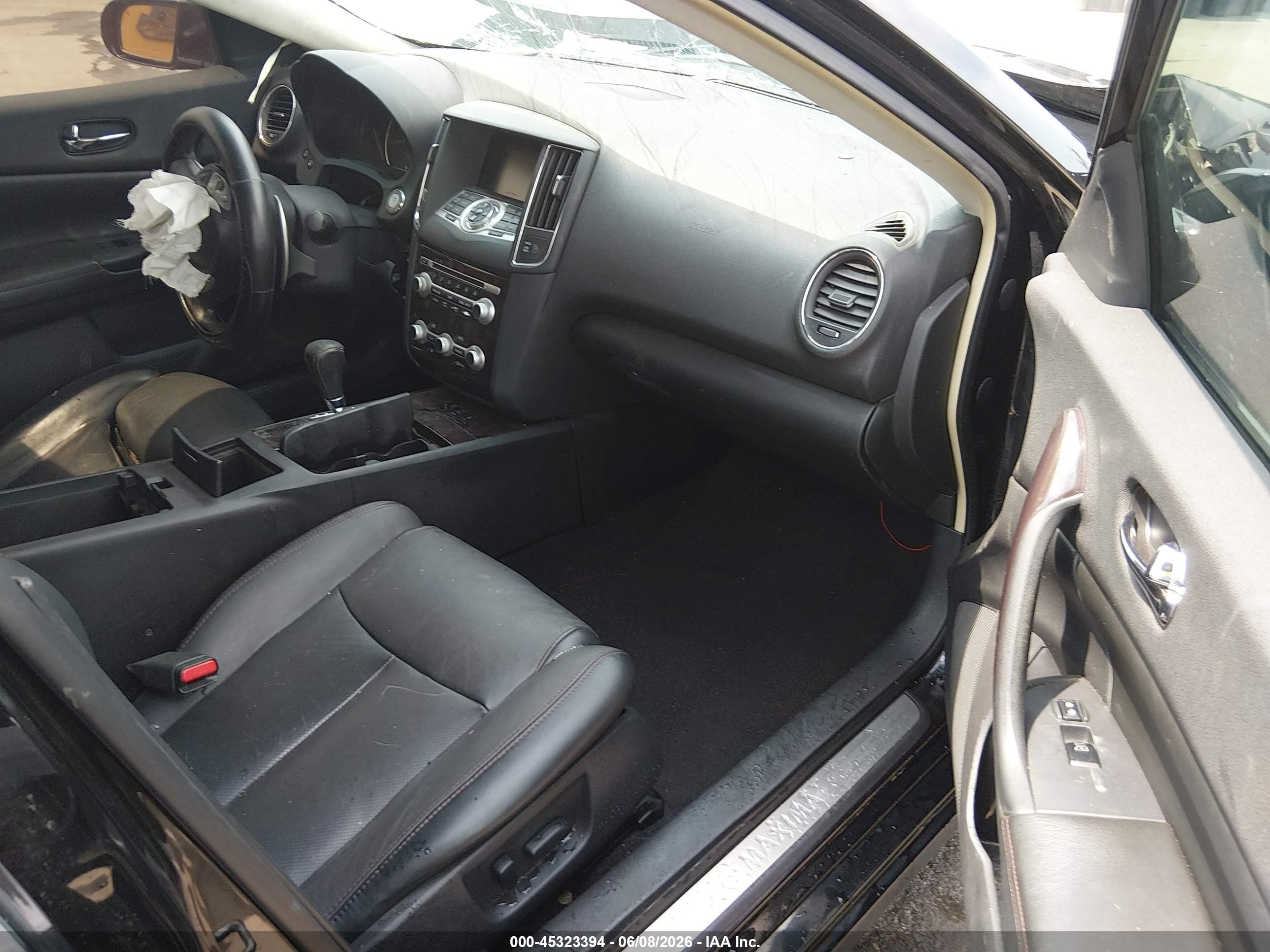 2012 Nissan Maxima 3.5 Sv Black vin: 1N4AA5AP0CC841626